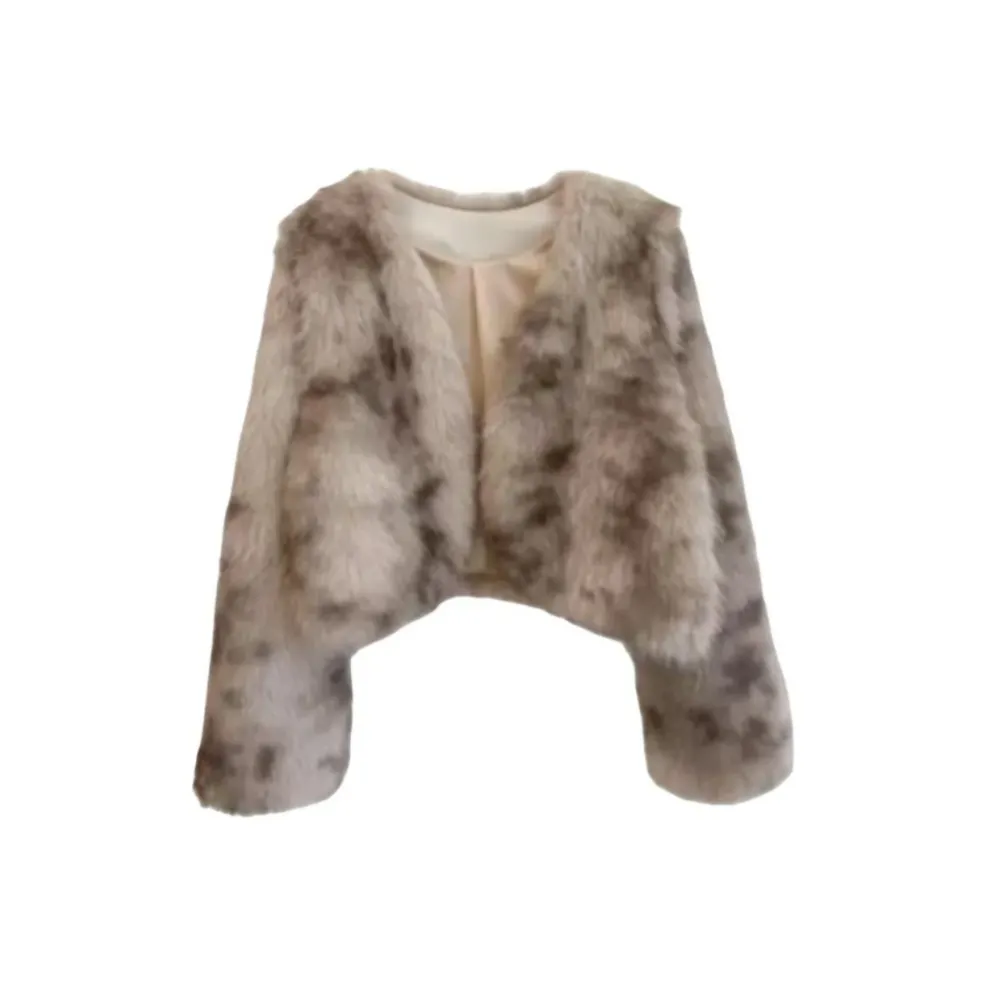 PZGE Черный Sugar Шампанское Мех Пальто Женские Меховые изделия