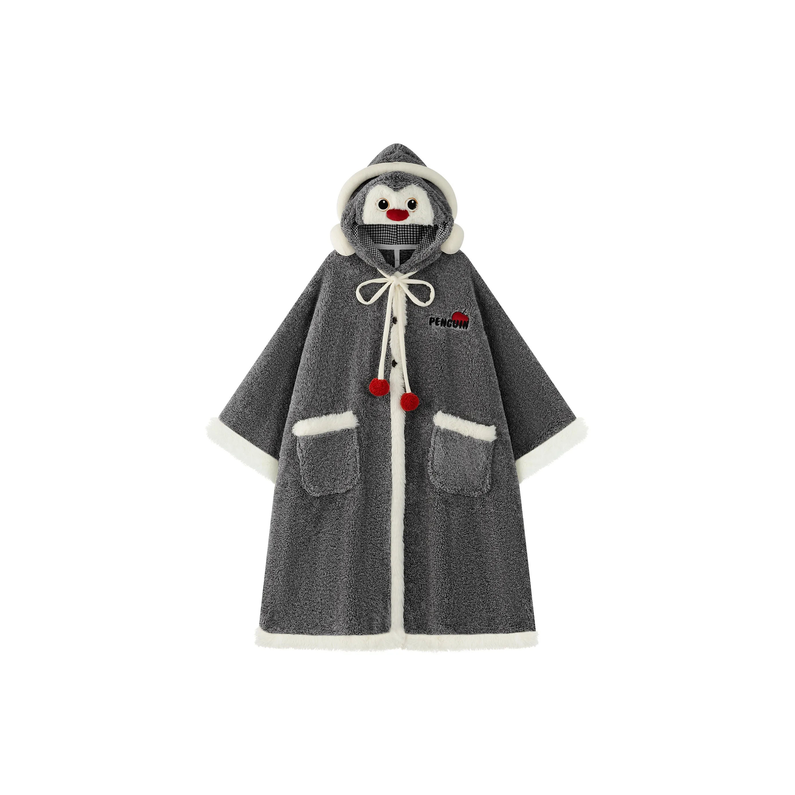 Gongdie Серый Женские Банные халаты