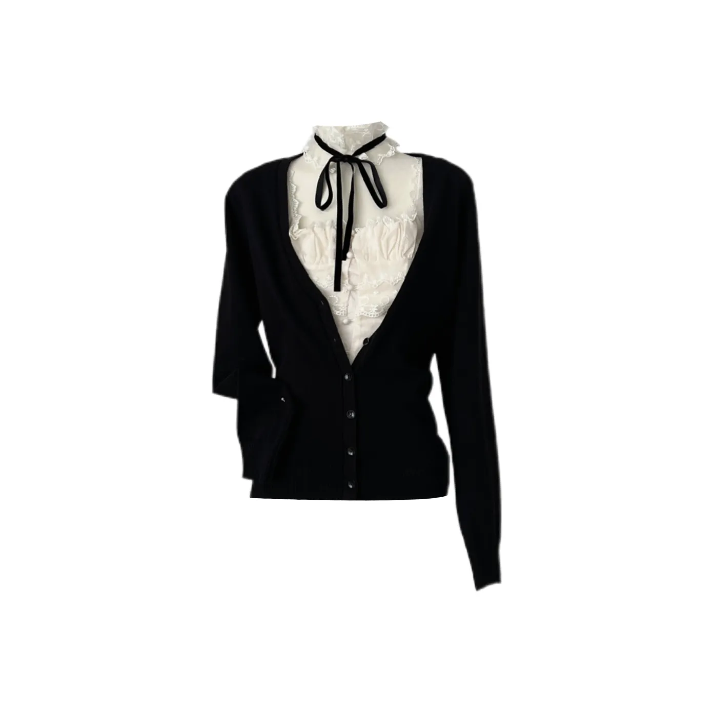 Udon House Черный Женский Трикотаж