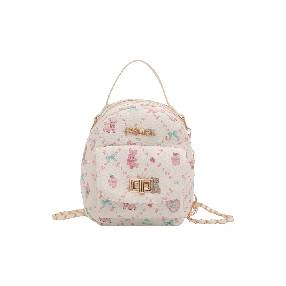 NX DOUGHNUT Холст Рюкзак Стандартный Женские Белый