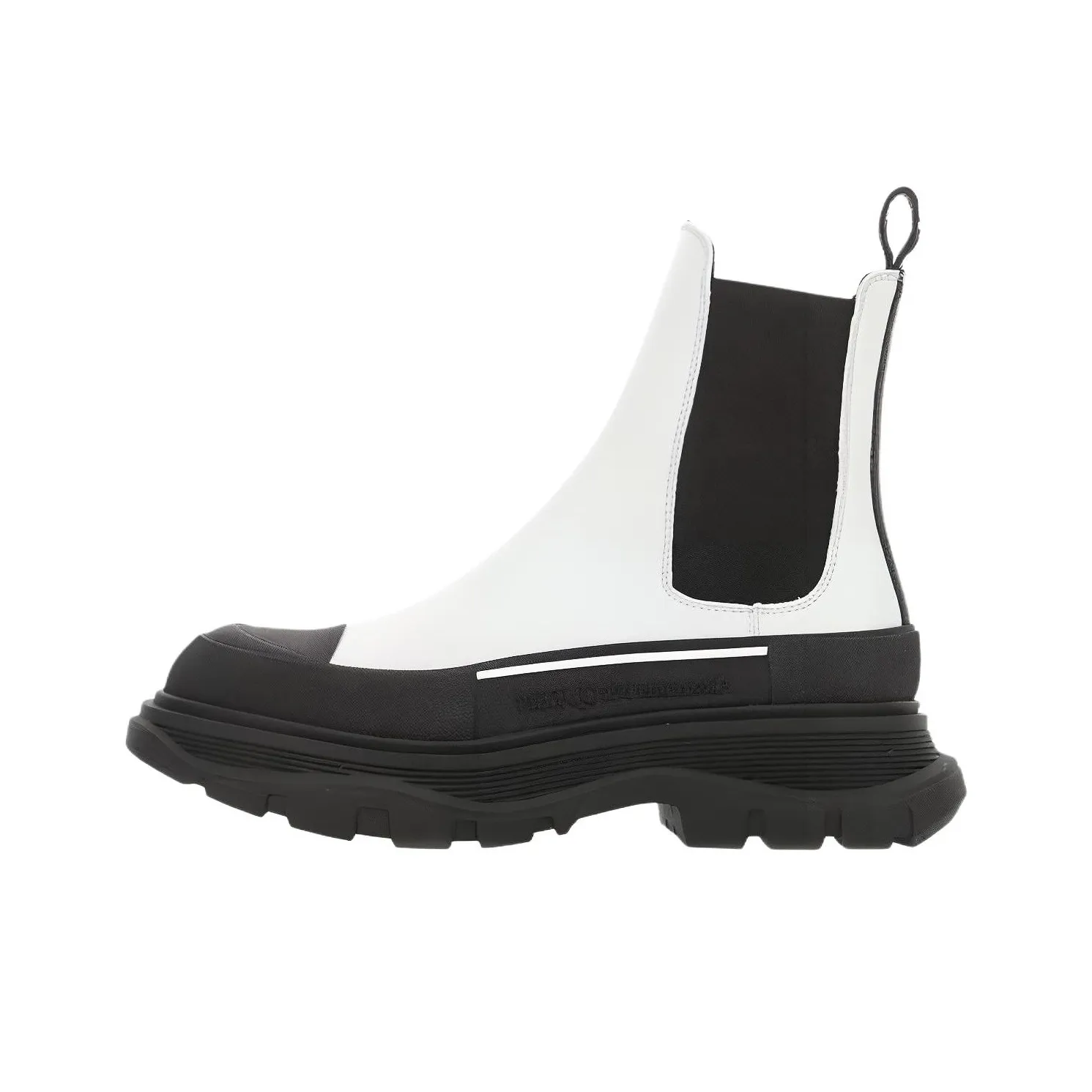 Alexander McQueen Tread Slick Chelsea Boots Women's White/Black
