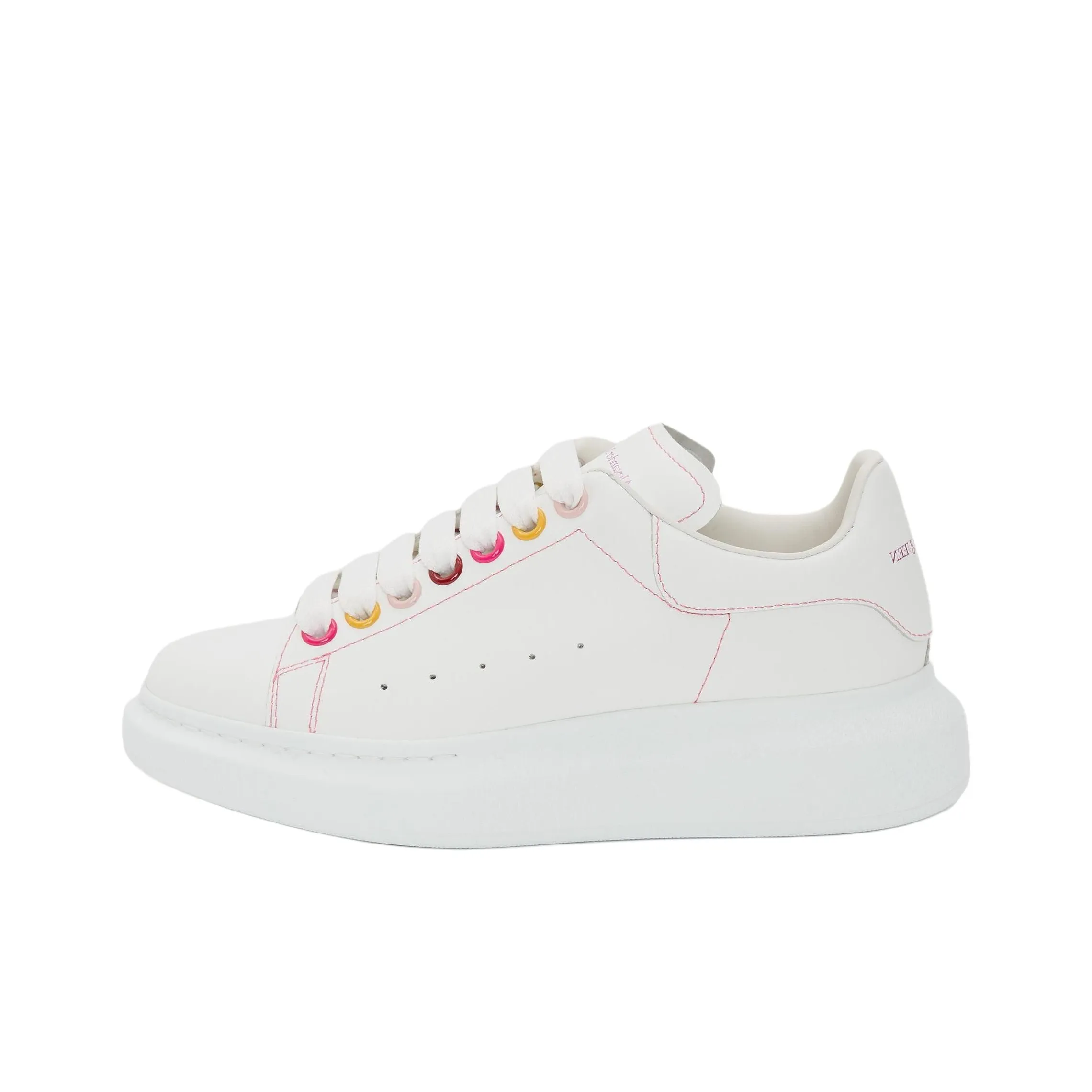 Alexander McQueen Oversized Sneaker Skateboard Shoes Women's Low Top White/Red