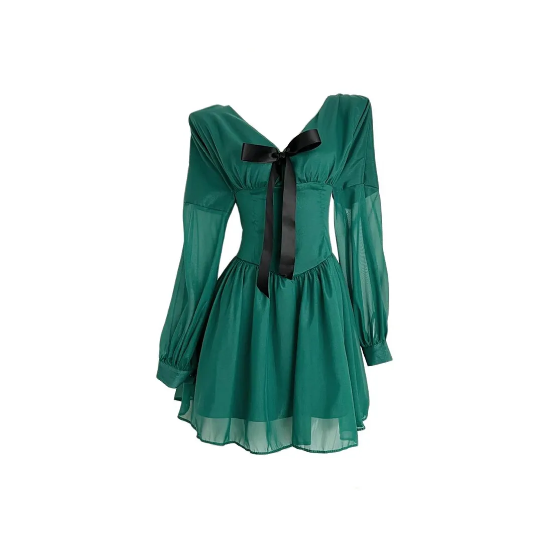 AHDO Длинное платье с длинными рукавами женское