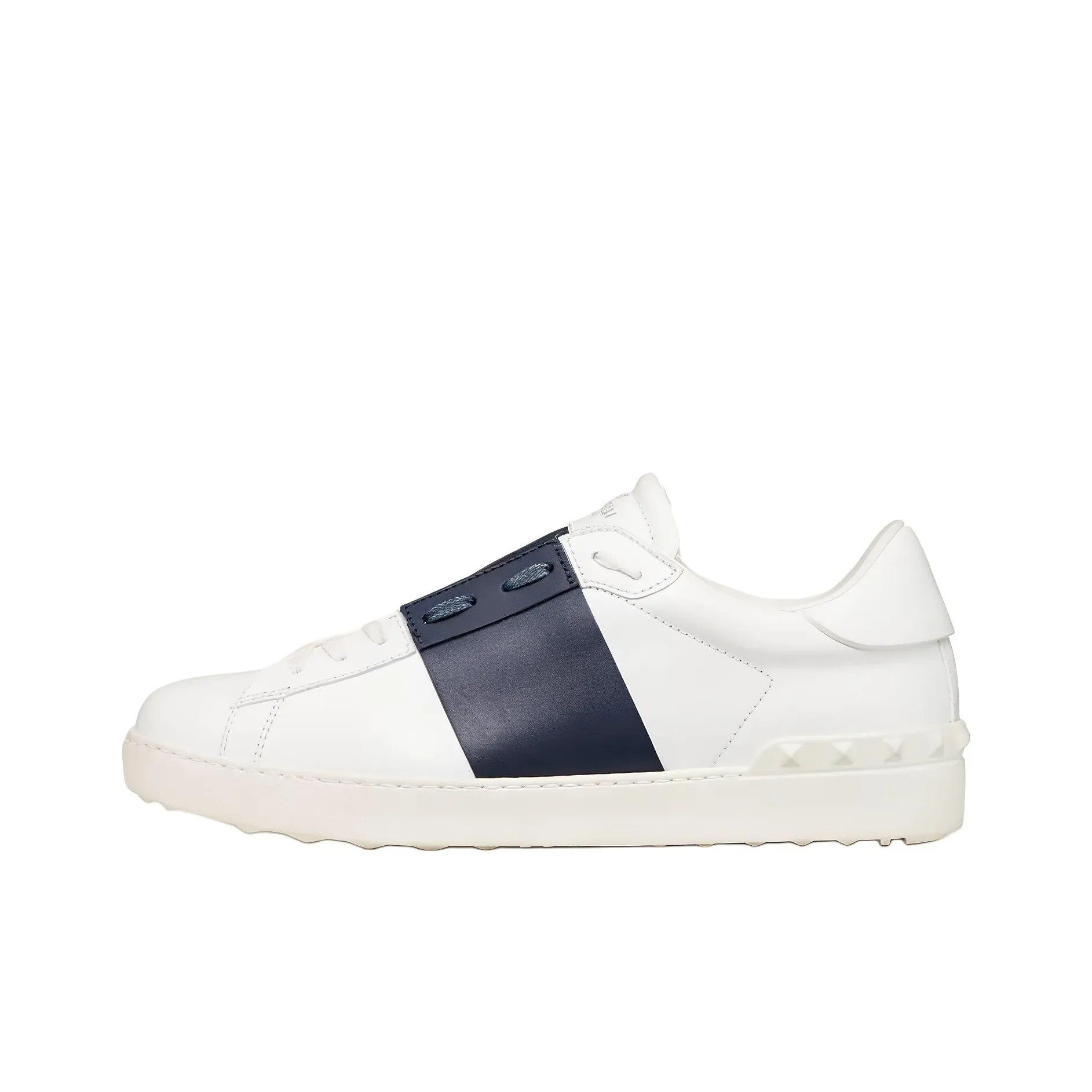 Valentino Open Skateboard Shoes Men Low Top White Blue