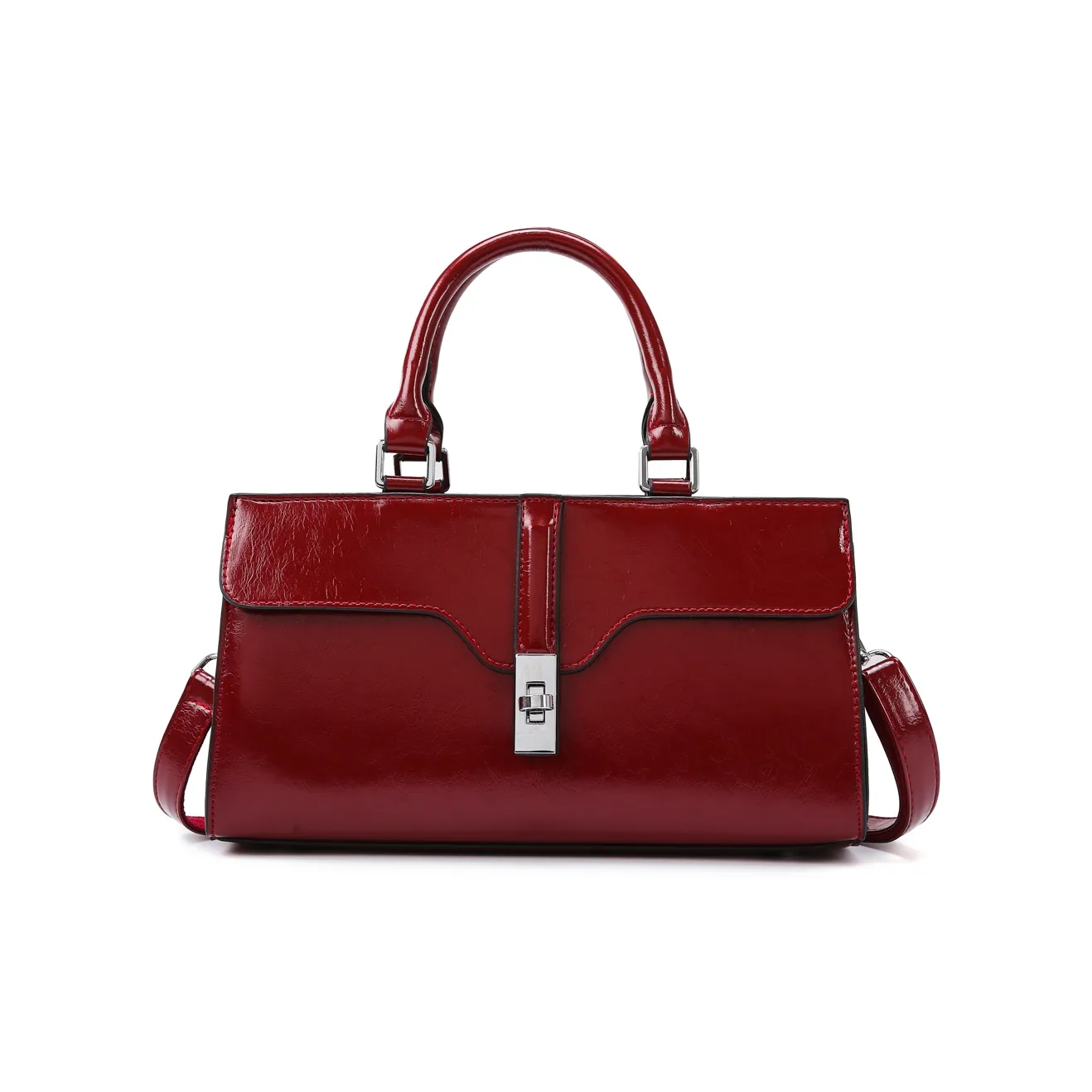 SHIJIA ПУ (полиуретан) Одно плечо Сумка Стандартная Женская Бургунди Хаки