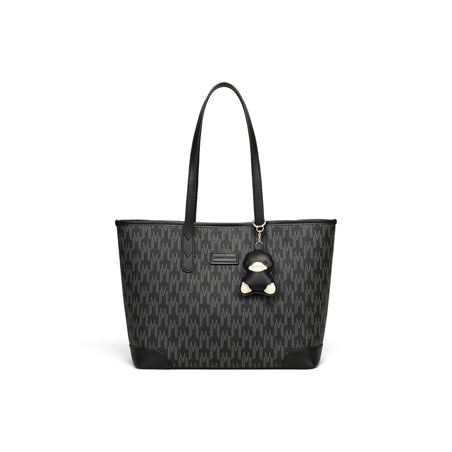 PESASRIE Сумка Tote из синтетической кожи сумка для покупок сумка через плечо женская цвет трюфельный черный