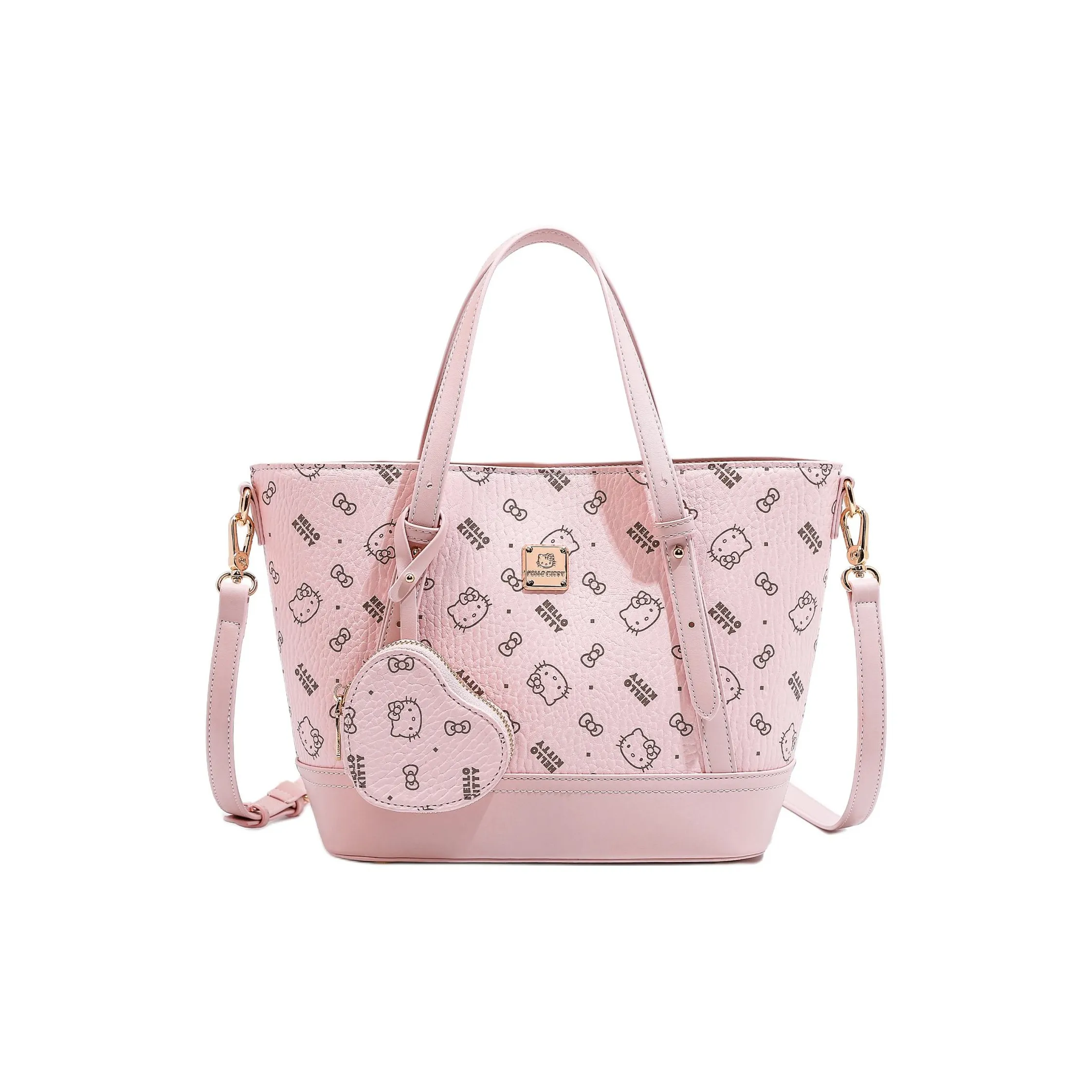 Sanrio Hello Kitty PU (полиуретан) Корзина Сумка Сумка Стандартная Женская Розовая Коричневая Молочно-чайная