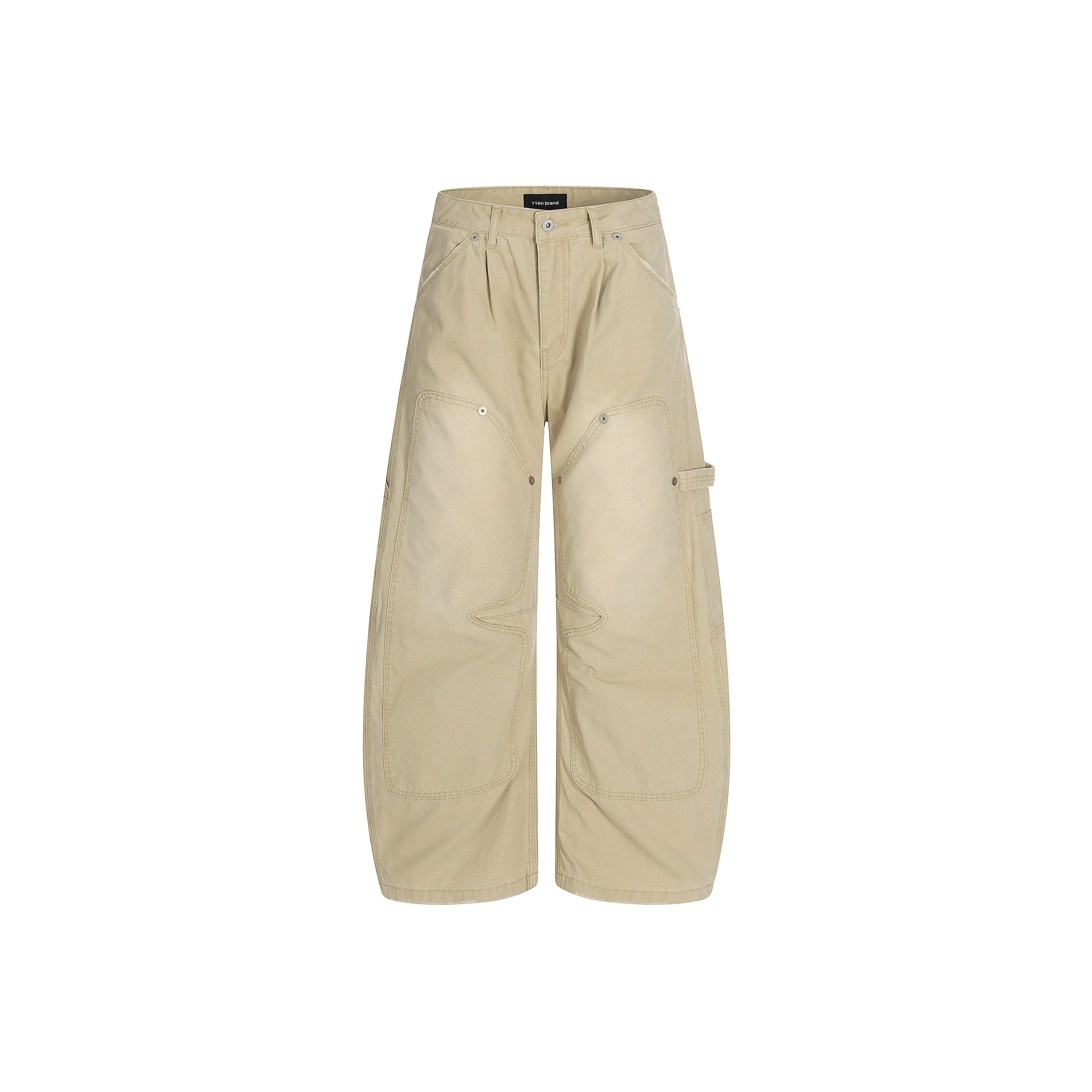 MAD WITCH Deconstruction Patchwork Washed Scimitar Jeans Loose Fit Pants Design Pants Unisex