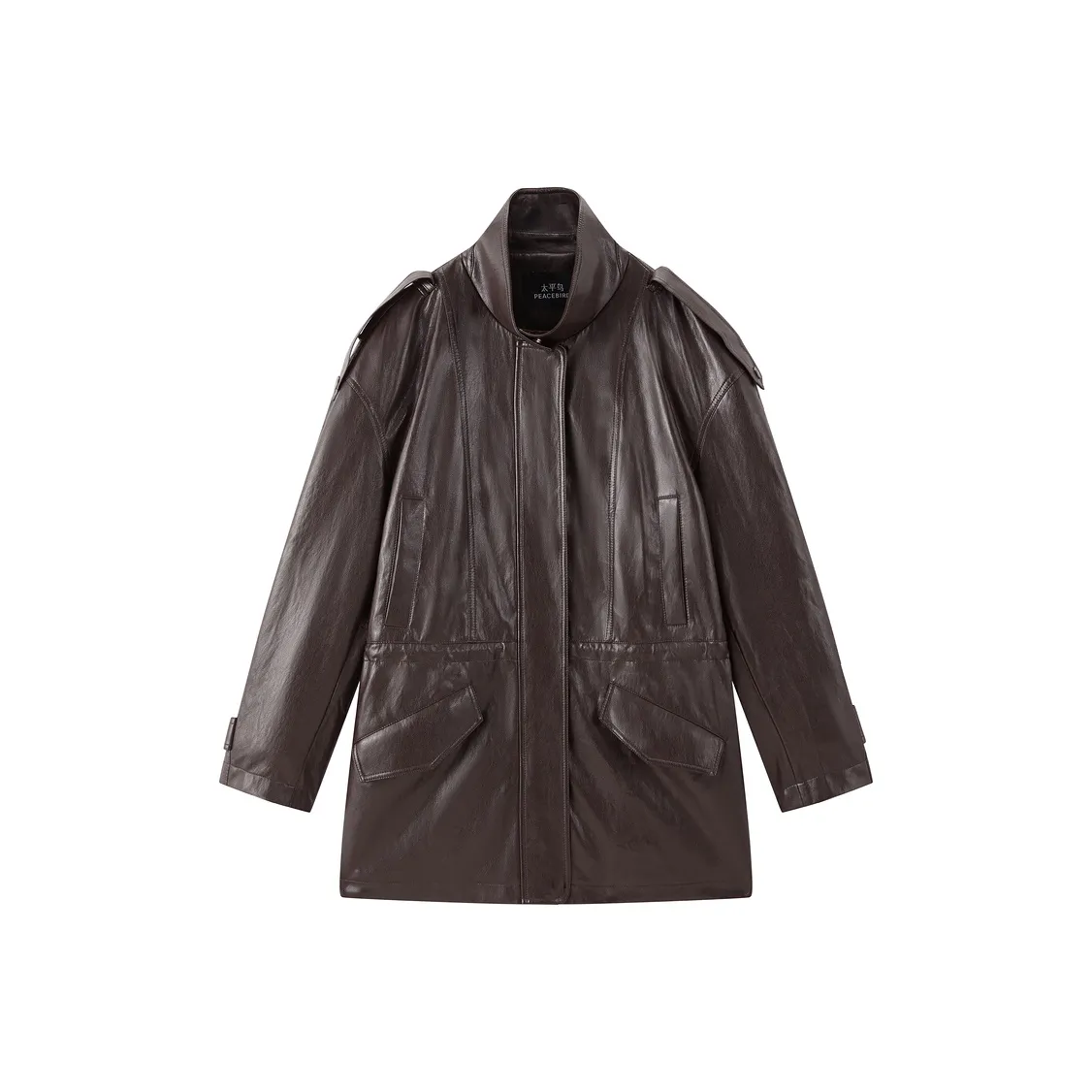 PEACEBIRD Шоколад Темно-кофейный Женские Тренч