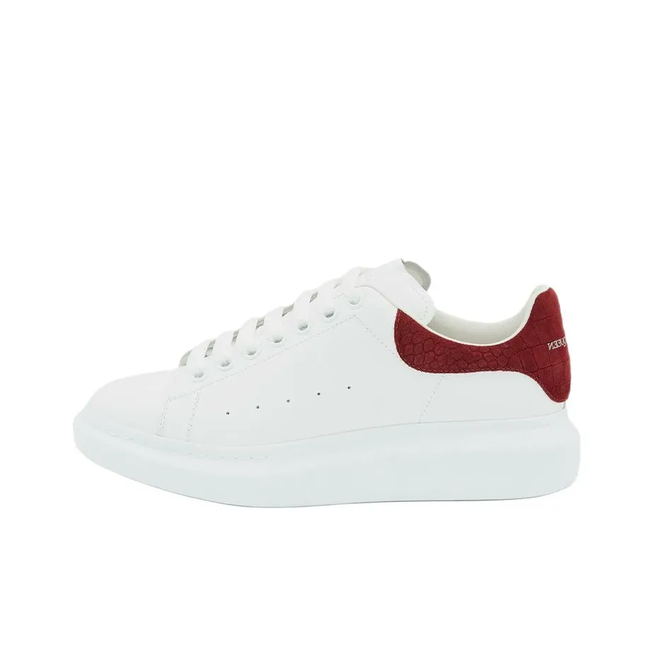 Alexander McQueen Skateboard Shoes Men Low Top White/Red