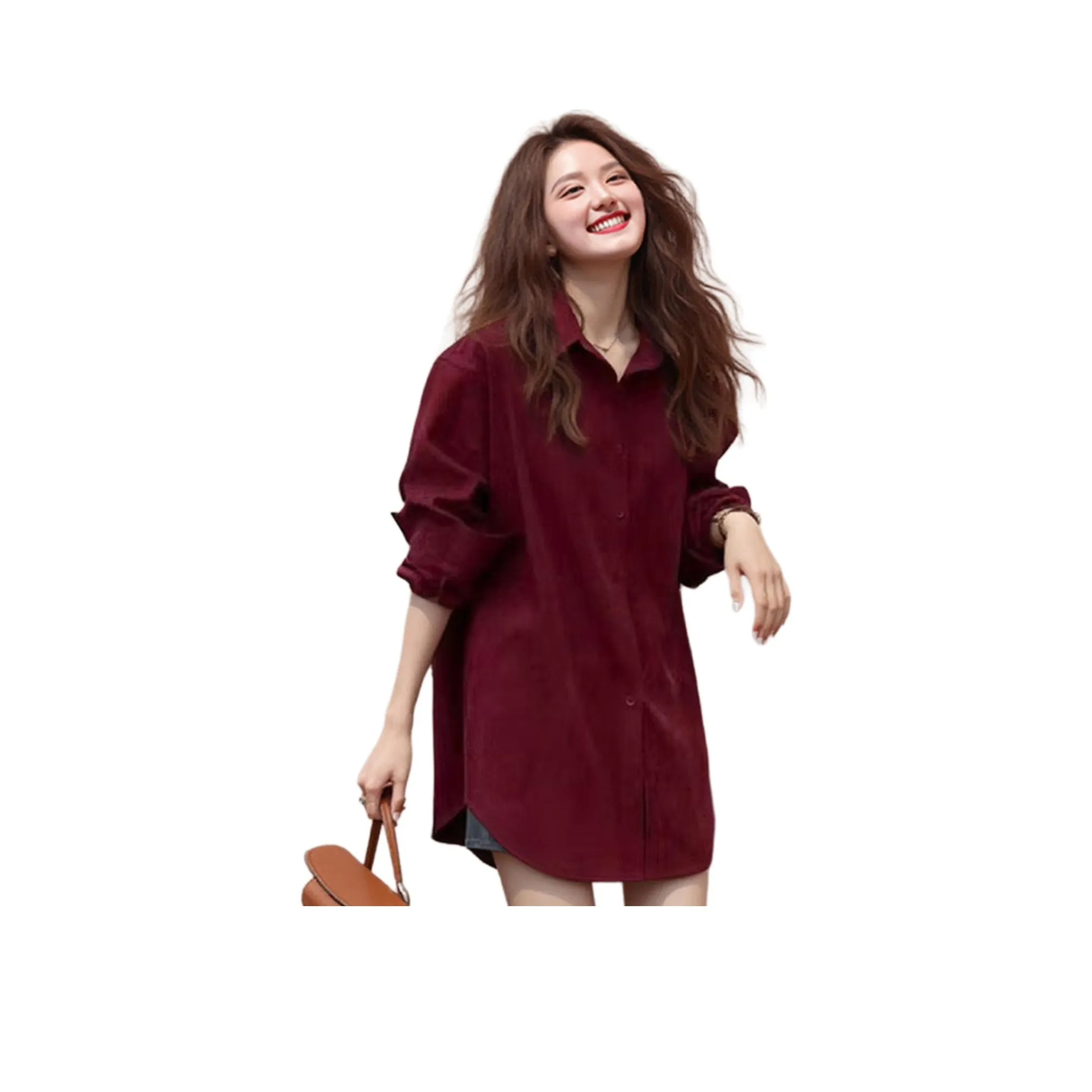 Wbwq Бургунди Женские Рубашки