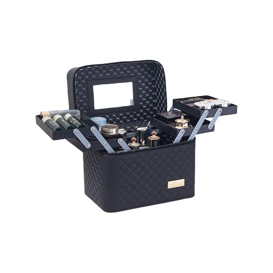 Luo Youte Портативный Косметичка Большая емкость для путешествий Макияж Чехол МНОГОслойный Настольный Десктоп