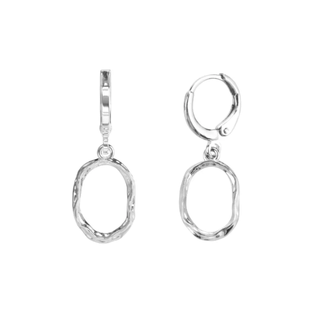 VARYVASE Серьги из меди с покрытием из белого золота Women's Silver