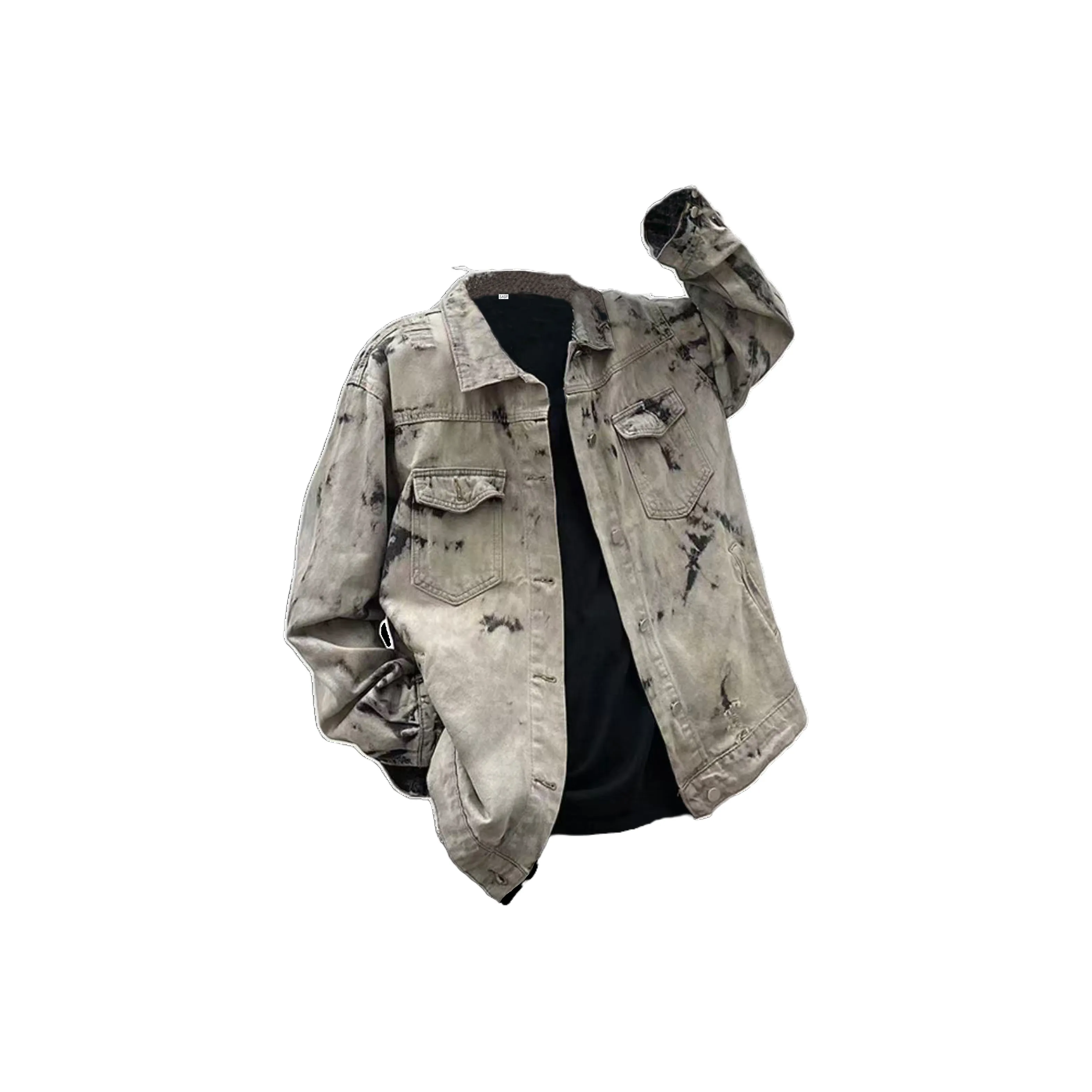 SAGP Tie Dye Цвет Унисекс Джинсовые куртки