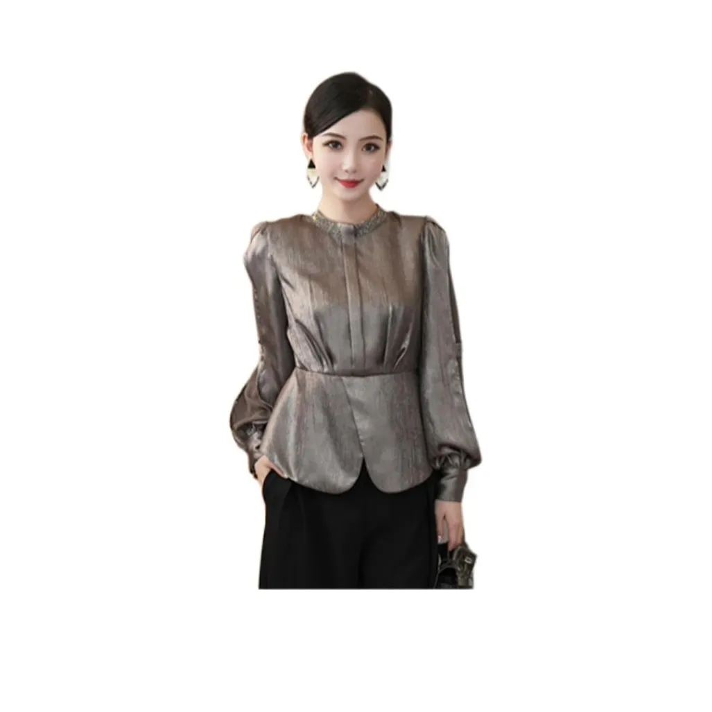 Tang Xi Серебристо-серые Женские Рубашки