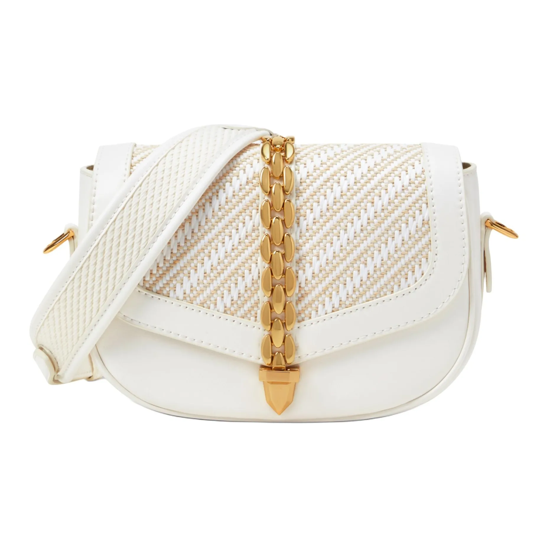 CHARLES KEITH ПУ (полиуретан) Седло Сумка Сумка через плечо Маленькая Женская Белая Шоколадная Черная Оранжевая