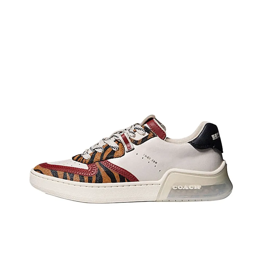 COACH CitySole Skateboard Shoes Women's Low Top White Yellow