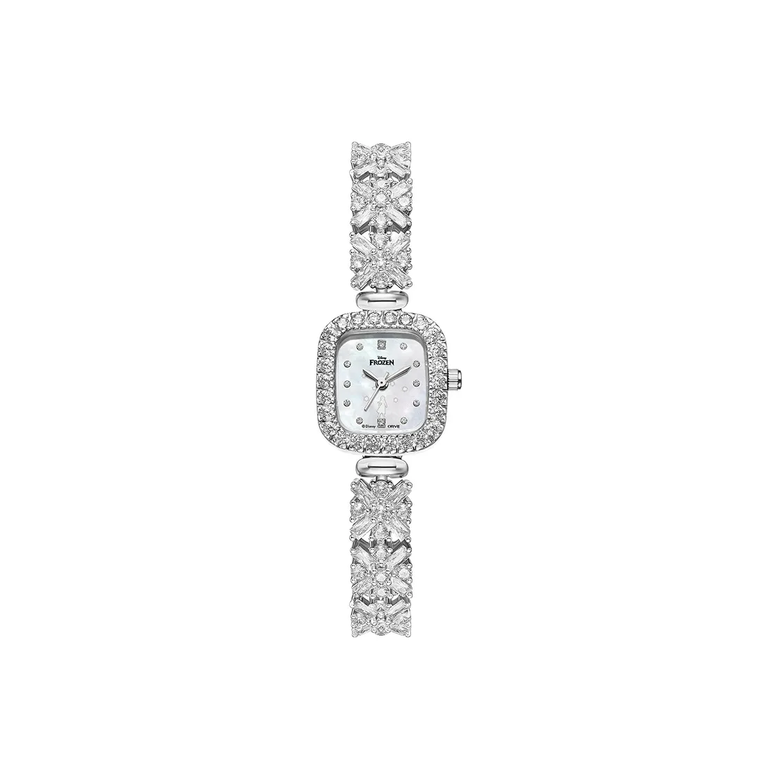 Disney Кварцевый механизм Eco Friendly Медный ремешок Часы Женские Жемчужная раковина Циферблат