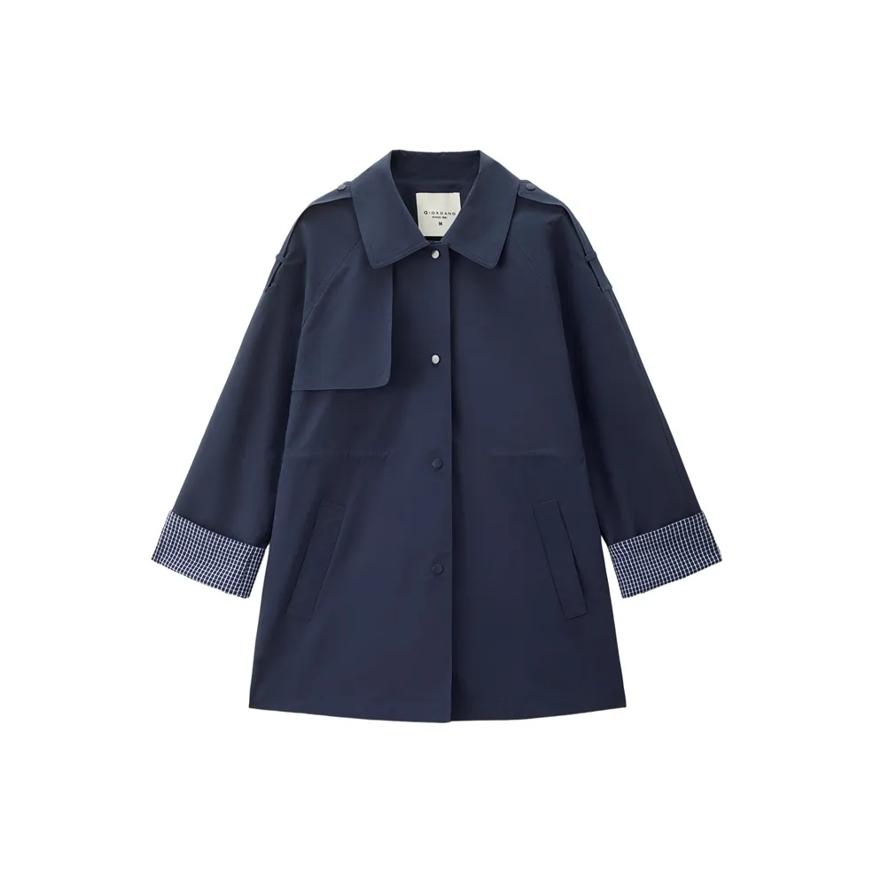 Giordano 06 Темно-синий Синий Женский Тренч