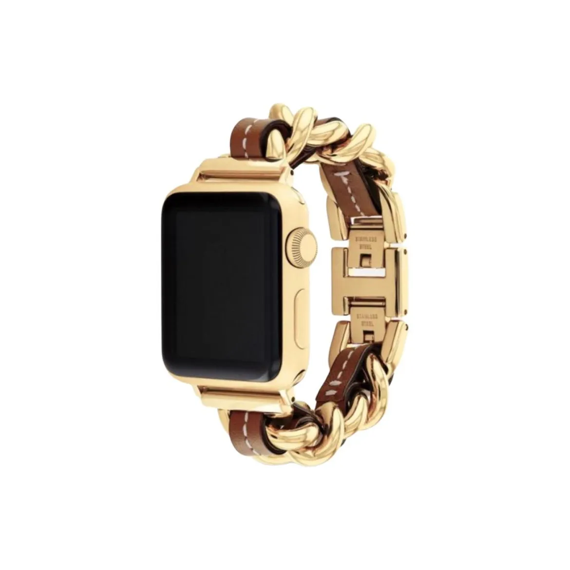 COACH Ремень Apple Совместимость Нержавеющая сталь Материал кожа