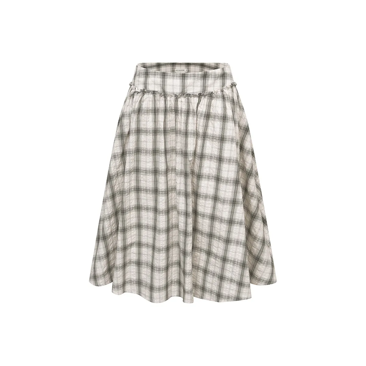 Ariseism Премиум Клетчатый Повседневный Длинный Юбка Для Женщин В AUTUMN Женские