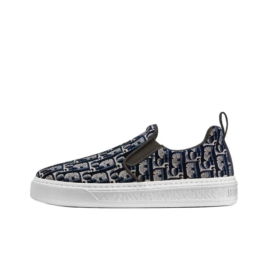 DIOR Solar Skateboard Shoes Women's Low Top Dark Blue