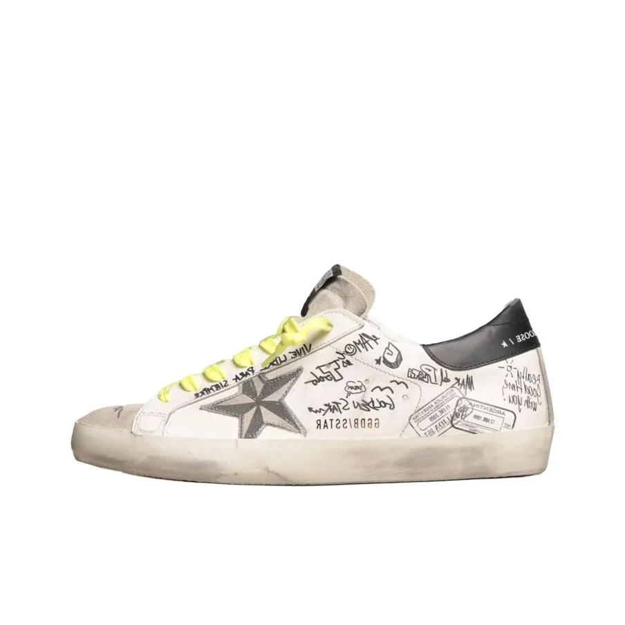 Golden Goose Super-Star Skateboard Shoes Men Low-Top White/Gray/Black