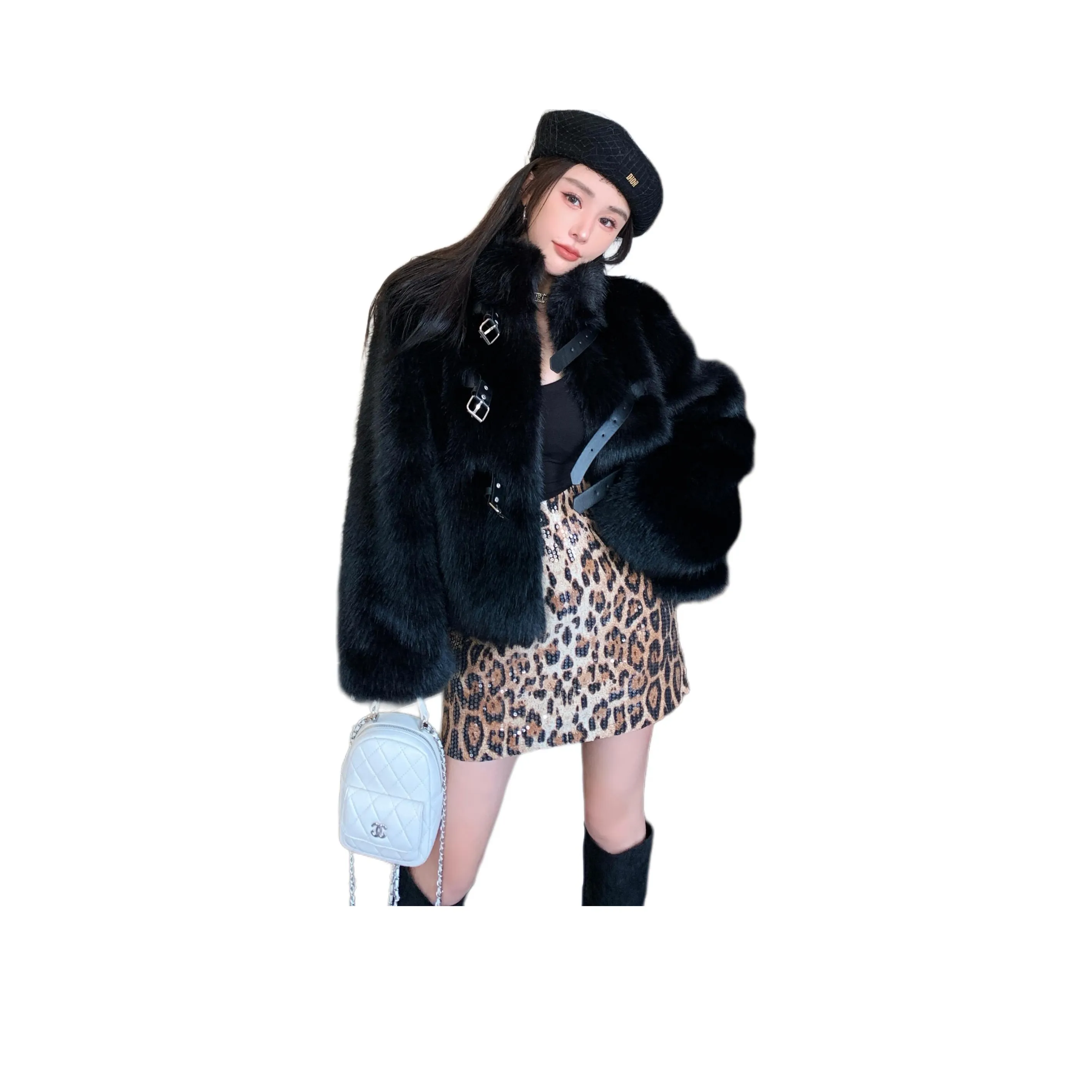 ENPofficial Черный Женские Меховые изделия