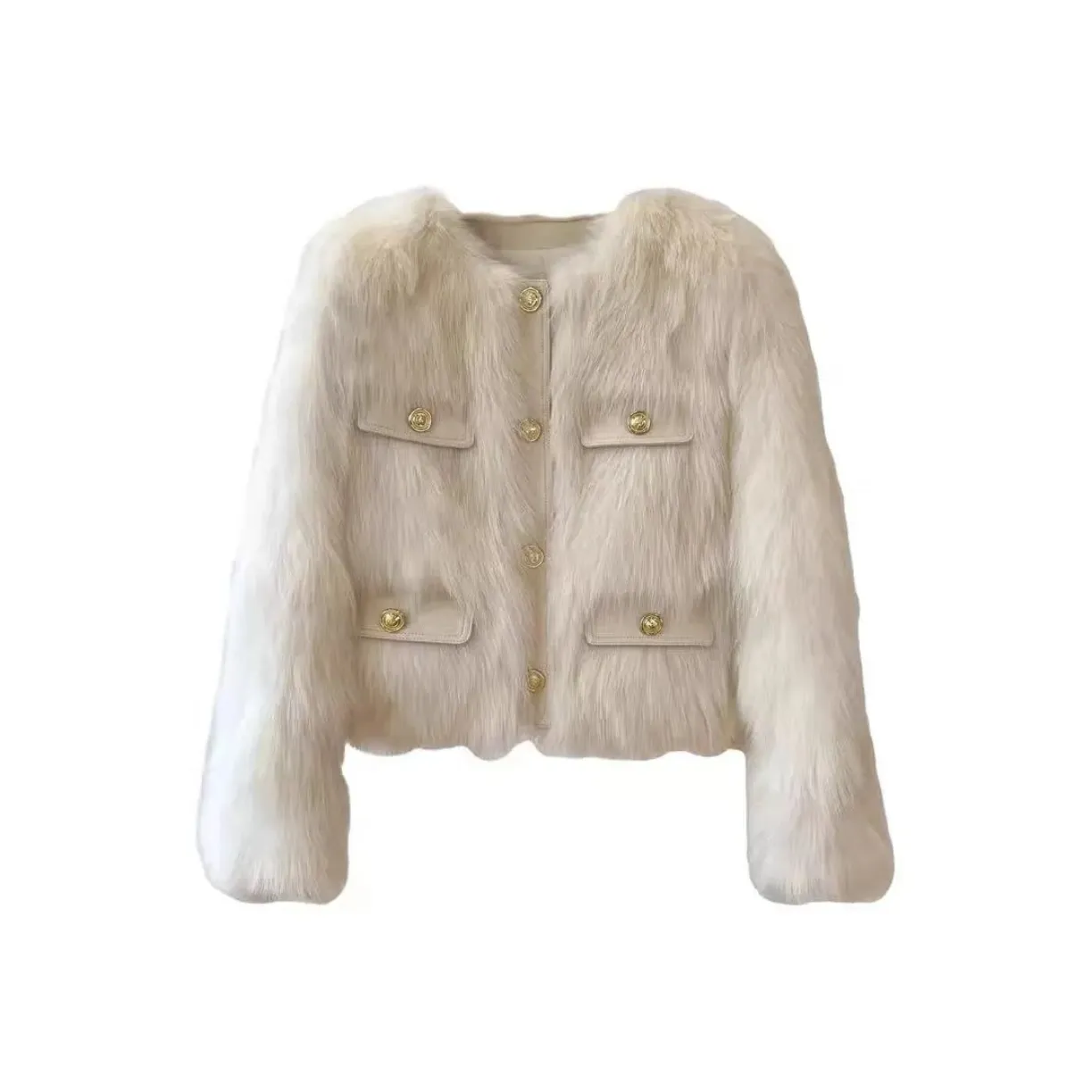 HeartyBite Ecru Экологичный Eco Friendly Мех Женские Меховые изделия