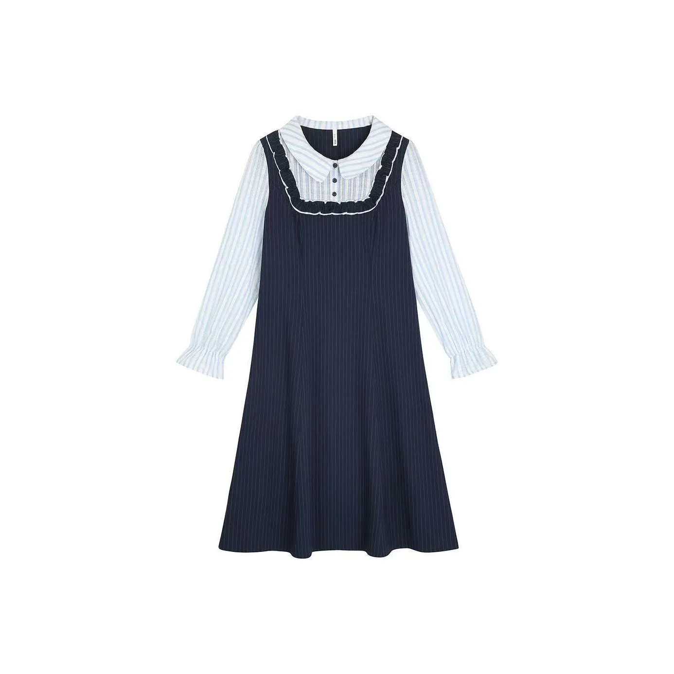 Wang Leshi Длинное платье с длинными рукавами женское