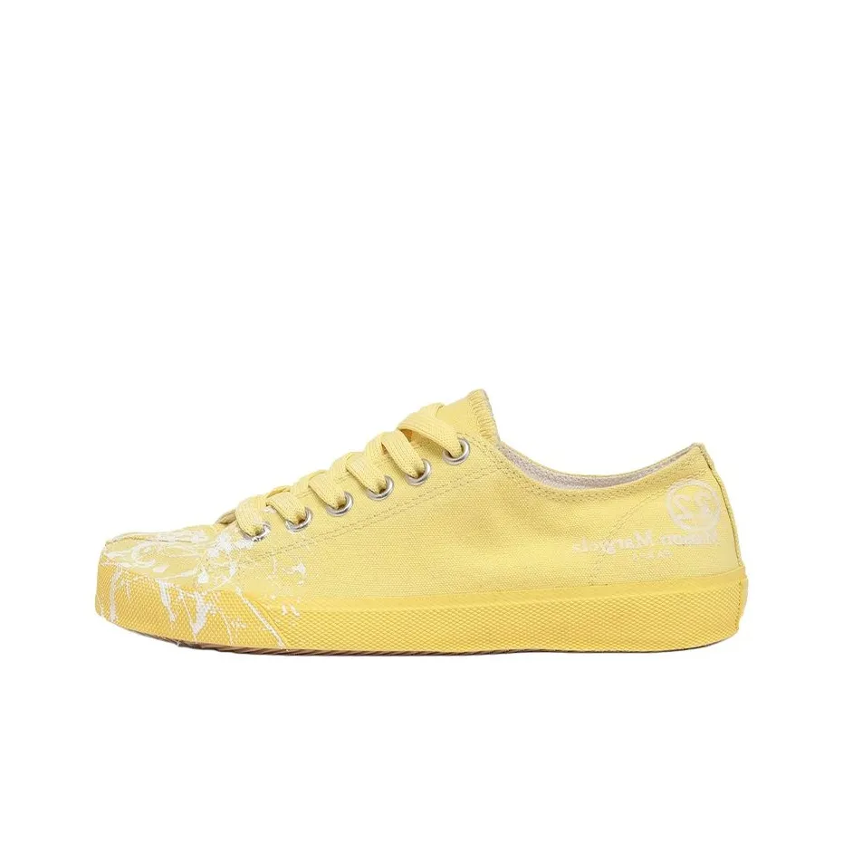 Maison Margiela Tabi Canvas Shoes Women's Low Top Yellow, White