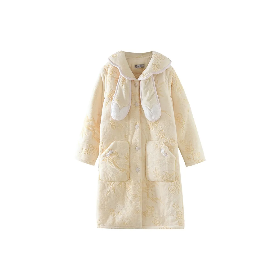 OEING Бежевый Желтый Женские Банные Халаты