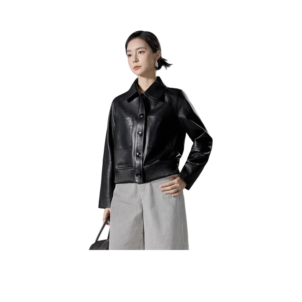 ZUOSAISI Кожа Куртка Женская
