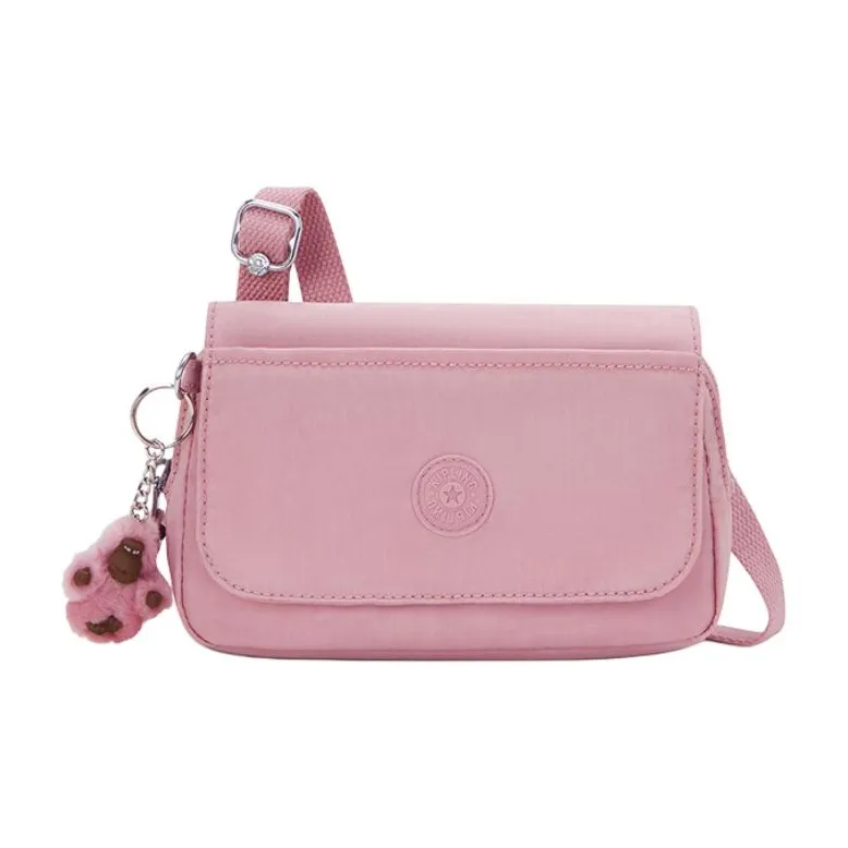 Kipling Полиамид Сумка через плечо Средняя Женская Светло-розовая