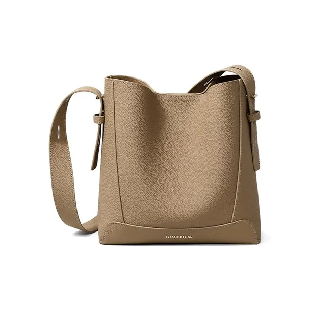 OUBOTE Корова Кожа Ведрообразная Сумка Плечевая Сумка Стандартная Женская Слон Серый