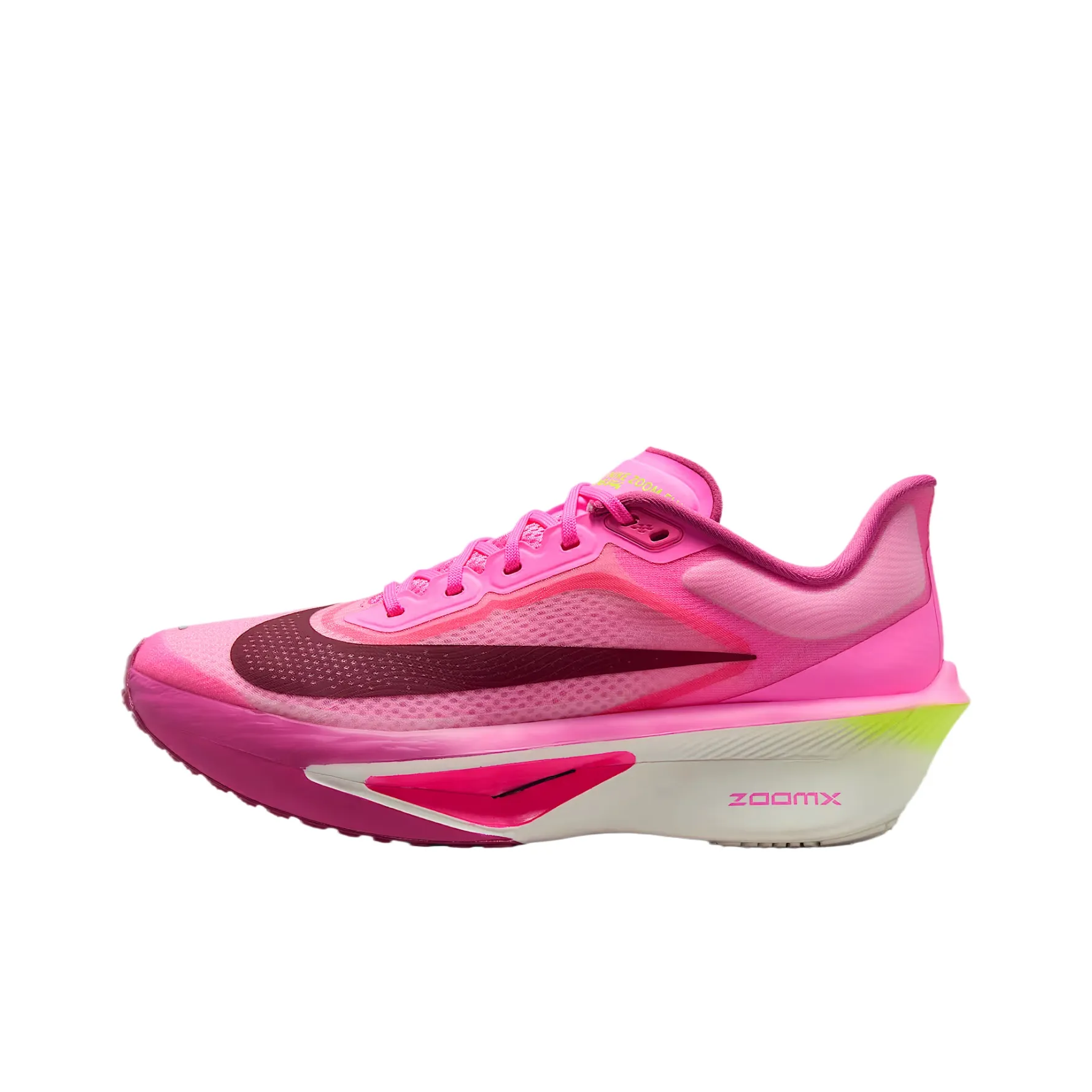 Nike Zoom Fly 6 Low Топ ZoomX Foam Combined с Carbon Fiber Plate Racing Running Shoes Women's Pink