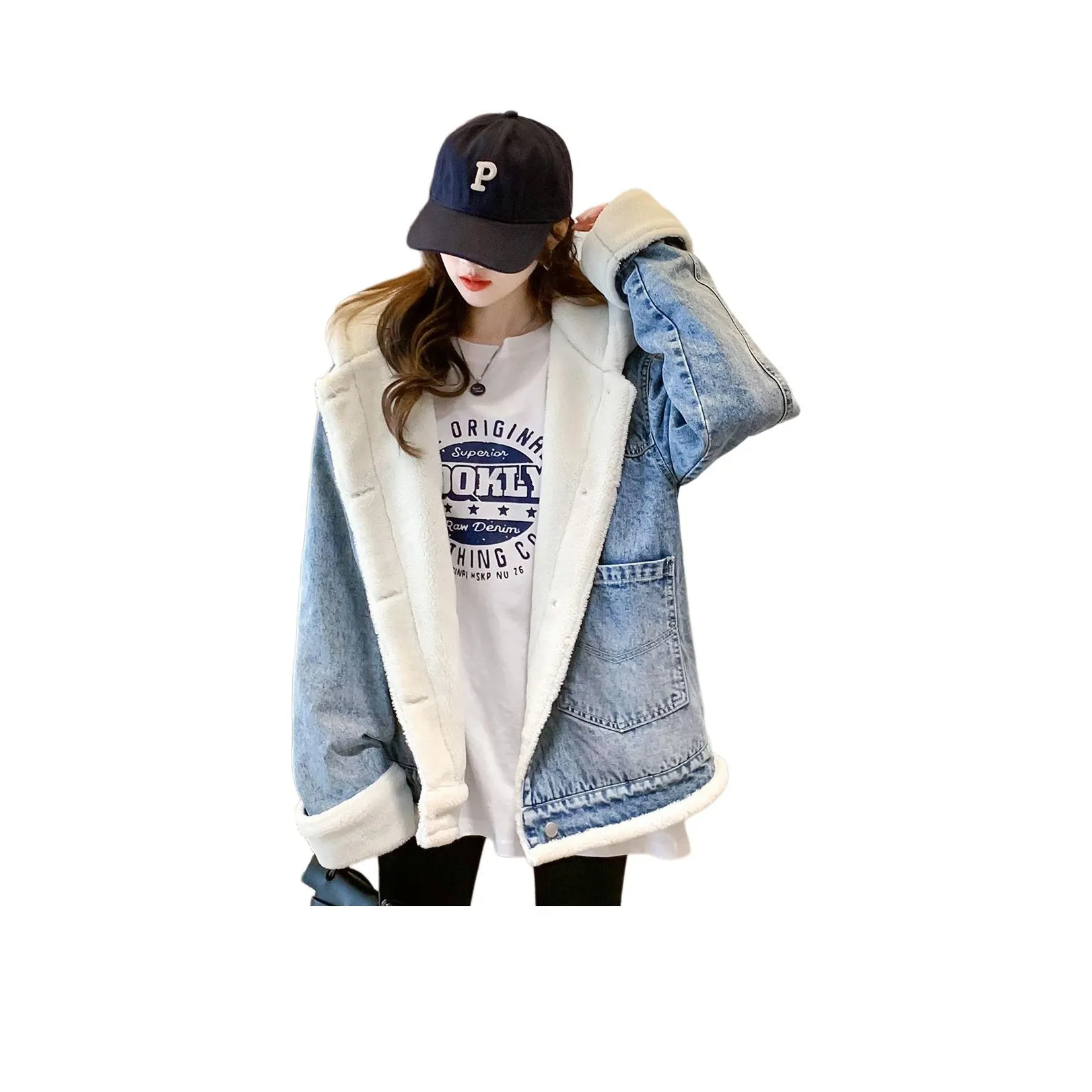 JEANSWEST Выстиранный Синий Женская Джинсовая Куртка