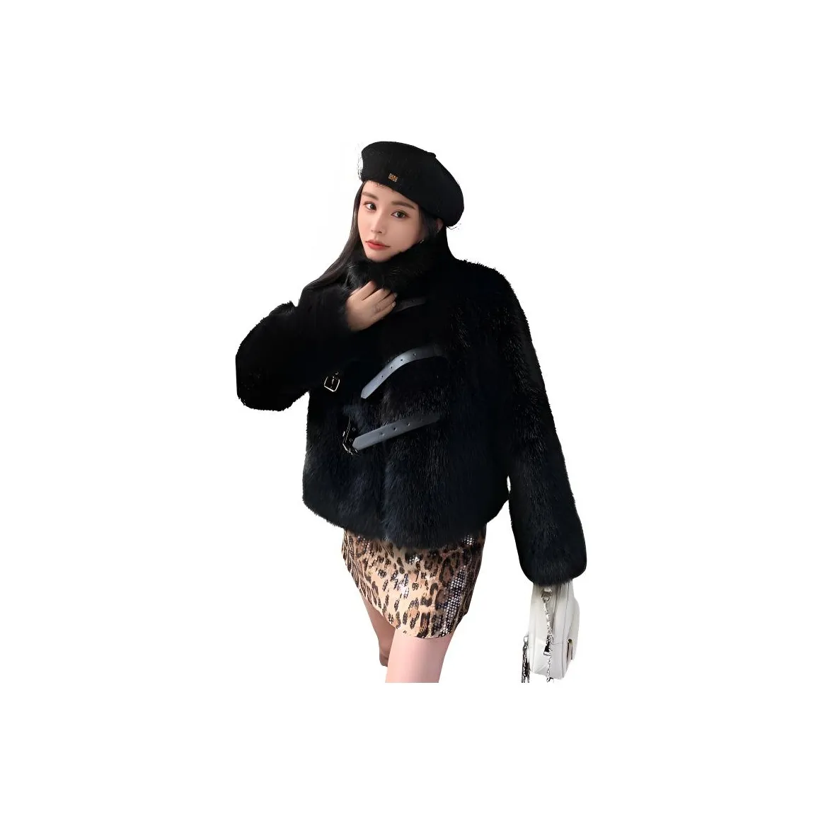 ZEKIKO STUDIO Черный Женские Меховые изделия