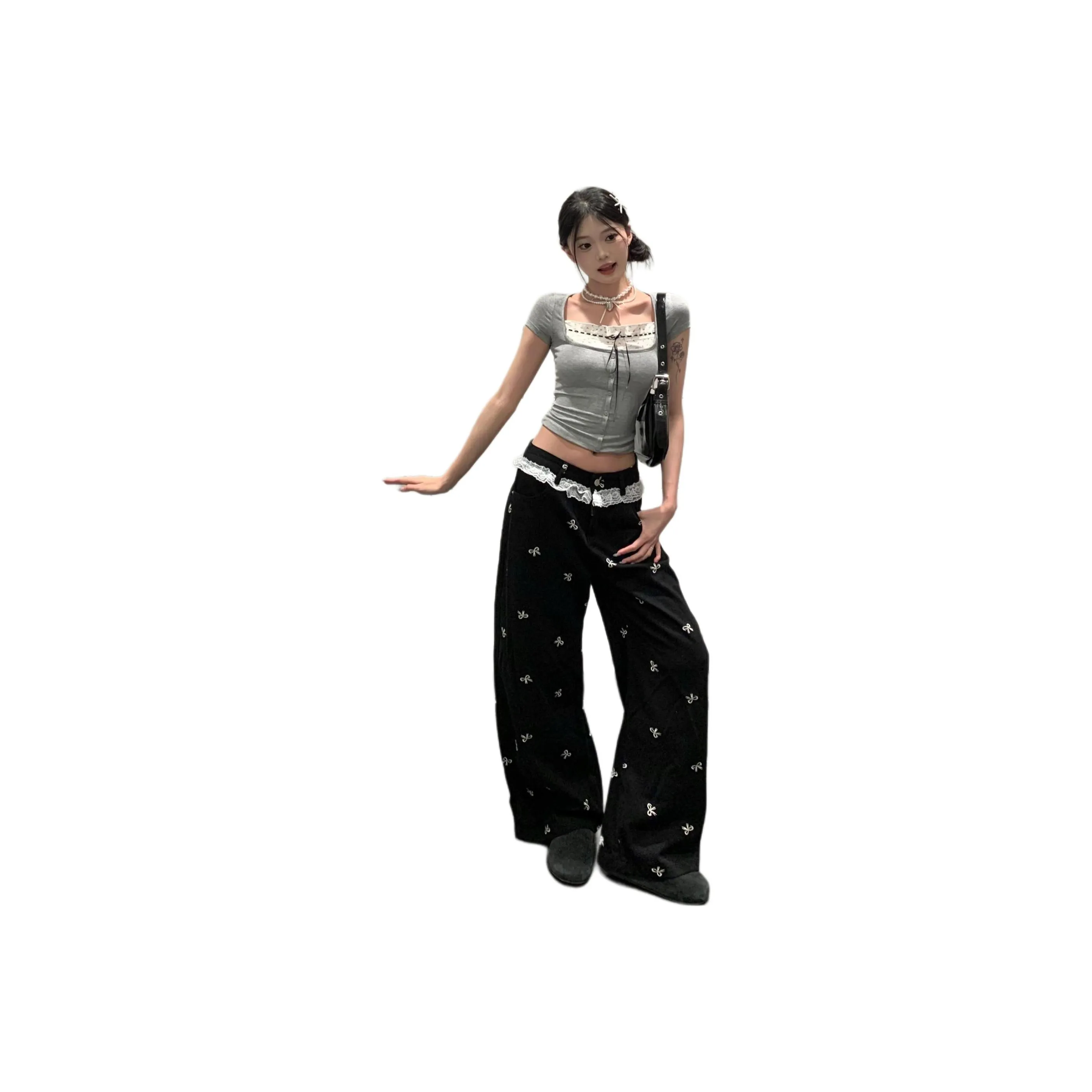 ZVJH Black Pants Women's Casual Pants