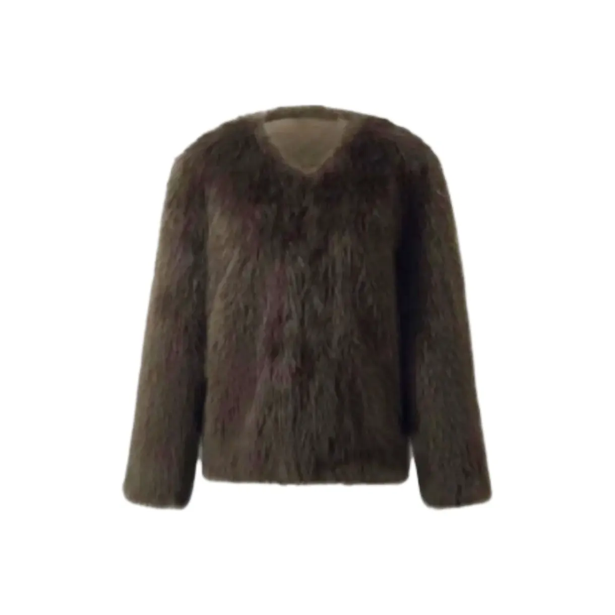 HeartyBite Мокко Экологичный Мех Женские Меховые изделия