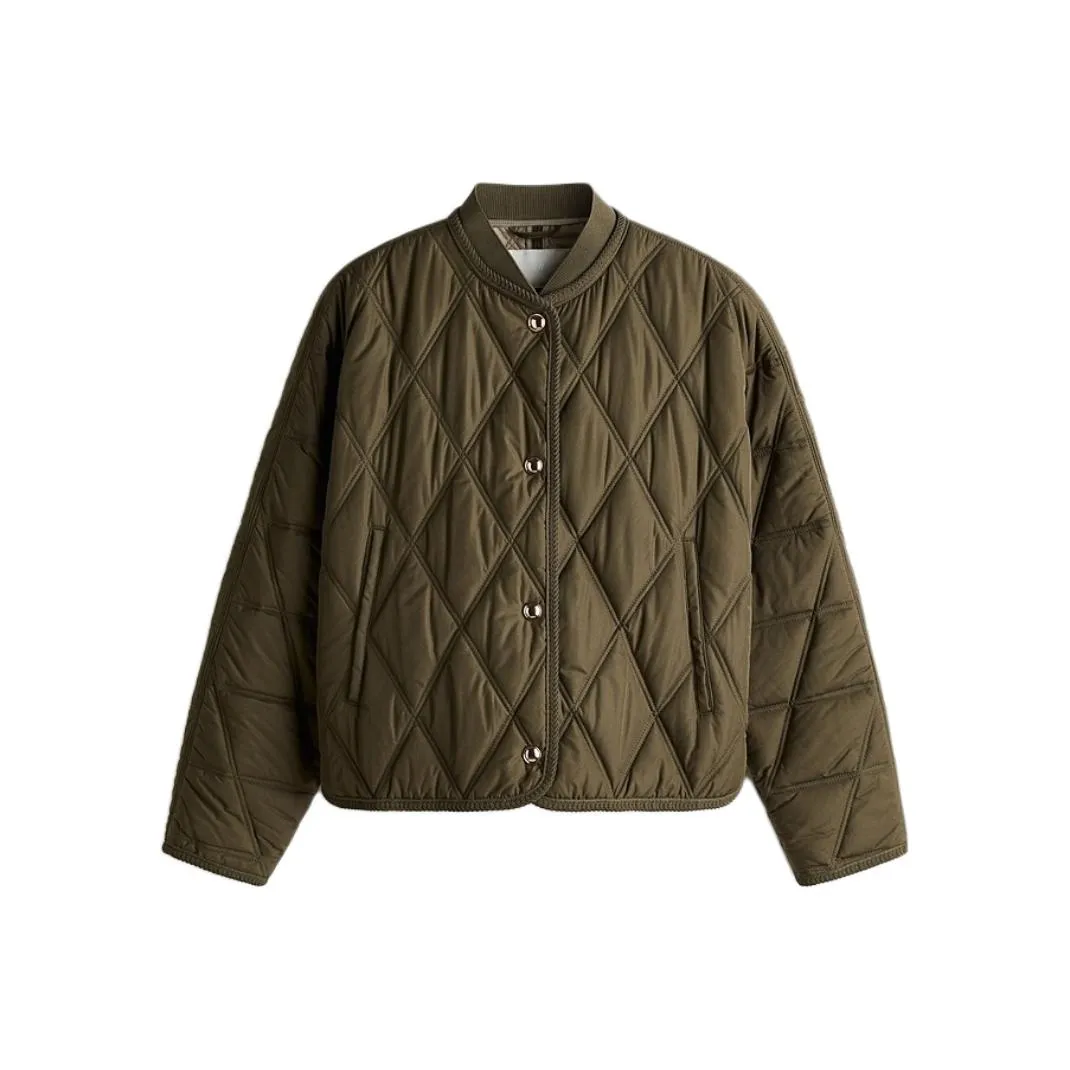 H M Темный хаки зеленый женский куртки