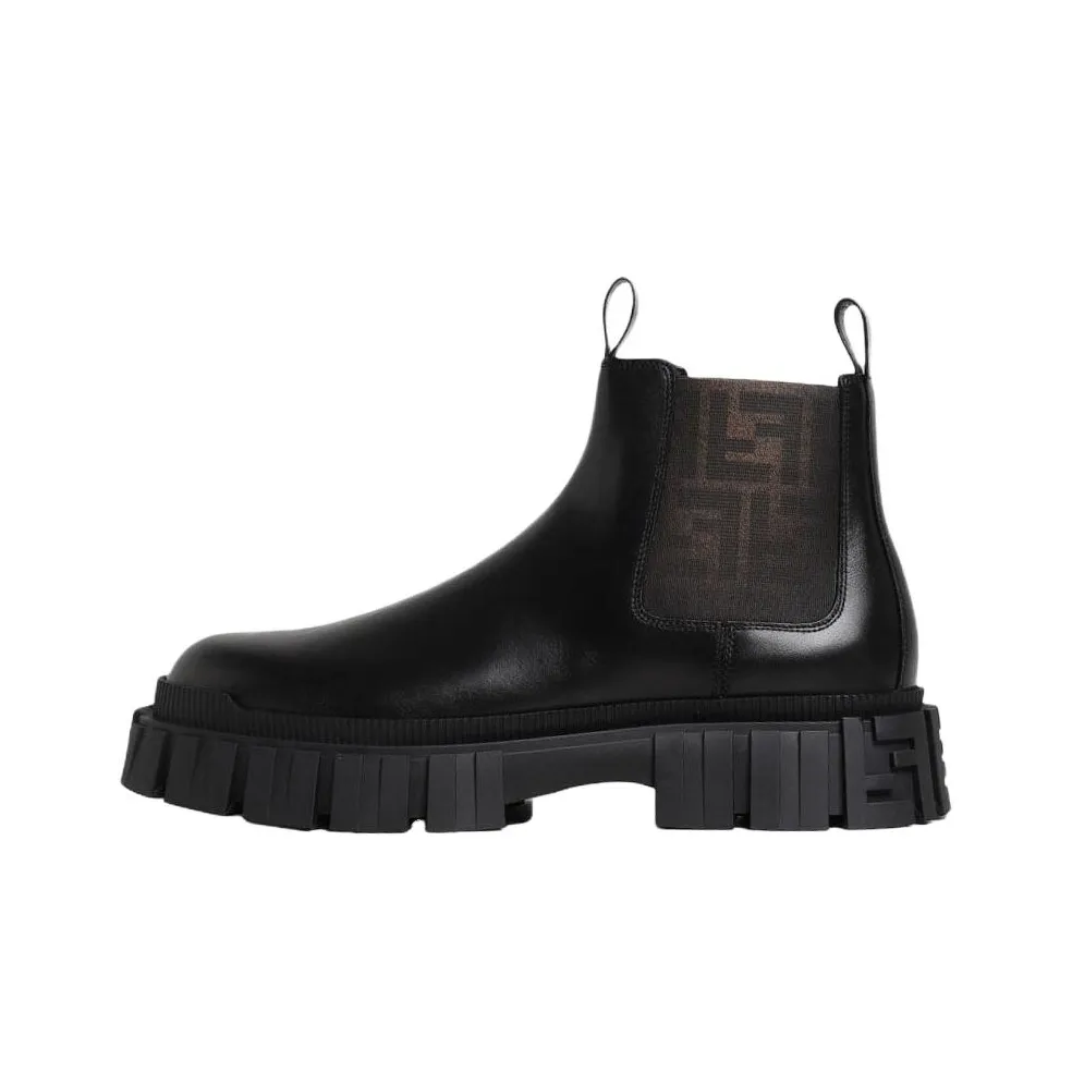 FENDI Chelsea Boots Men Dark Brown