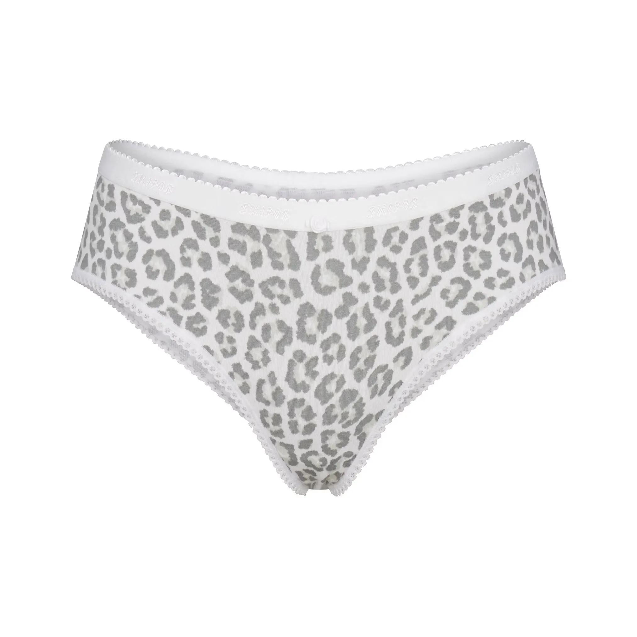 SKIMS FW25 Легкий хлопок Логотип PICOT Hipster Трусики-бикини Женские