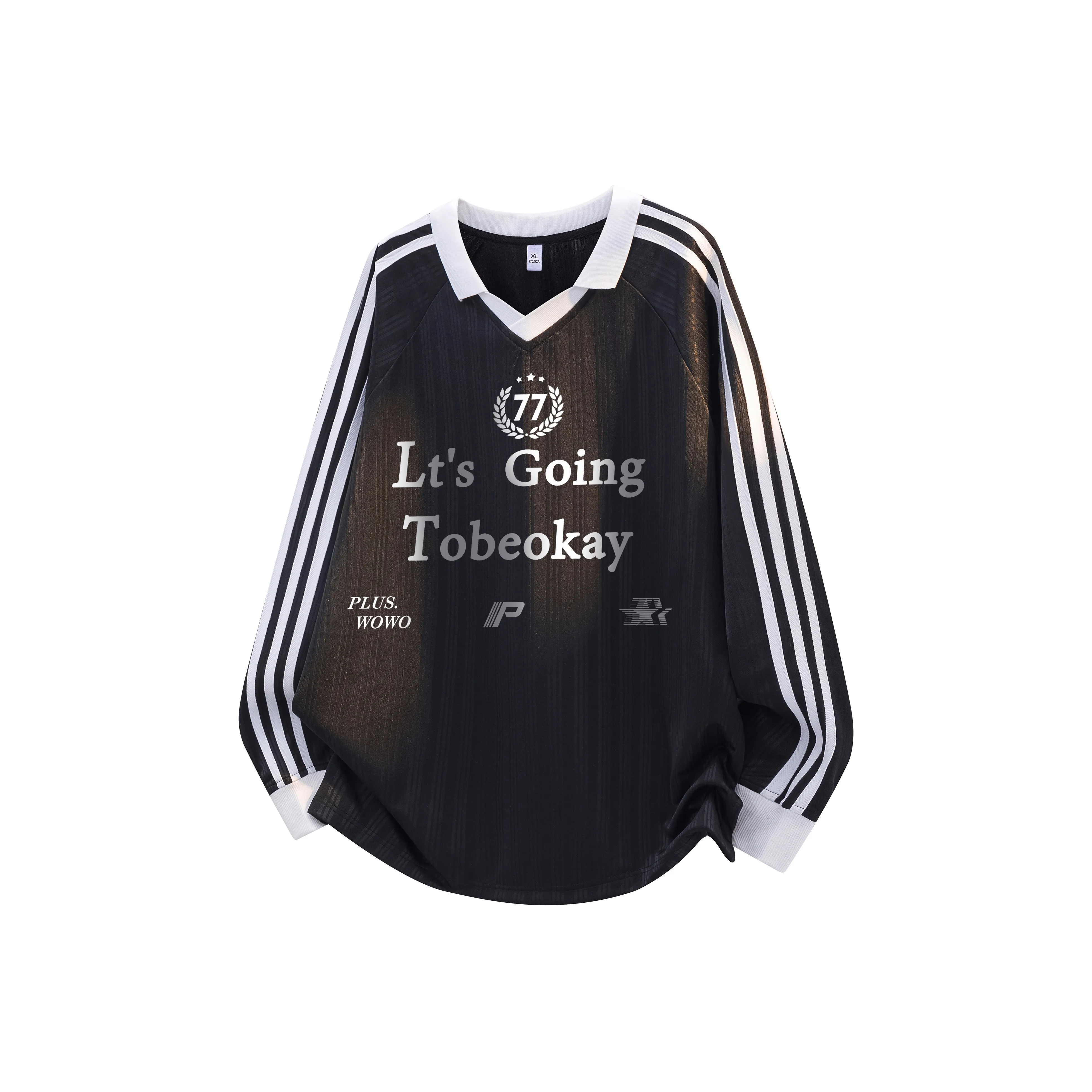 PLUSWOWO Длинный рукав Т-рубашка Унисекс