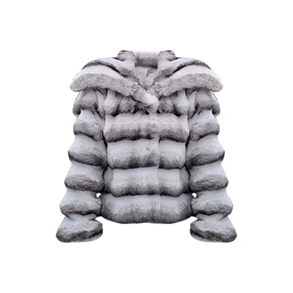 HeartyBite Серый Экологичный Мех Женские Меховые изделия