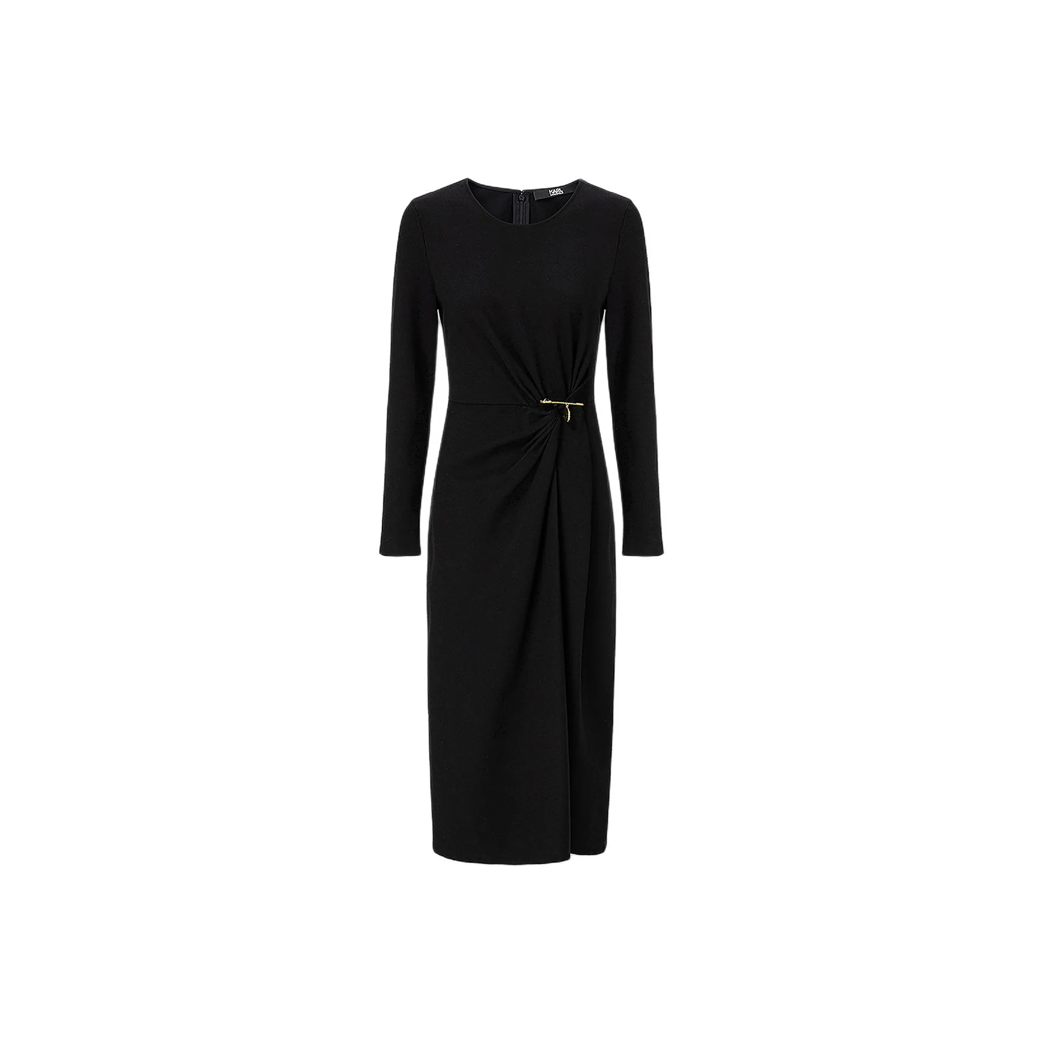 KARL LAGERFELD FW25 Длинное платье с длинными рукавами женское