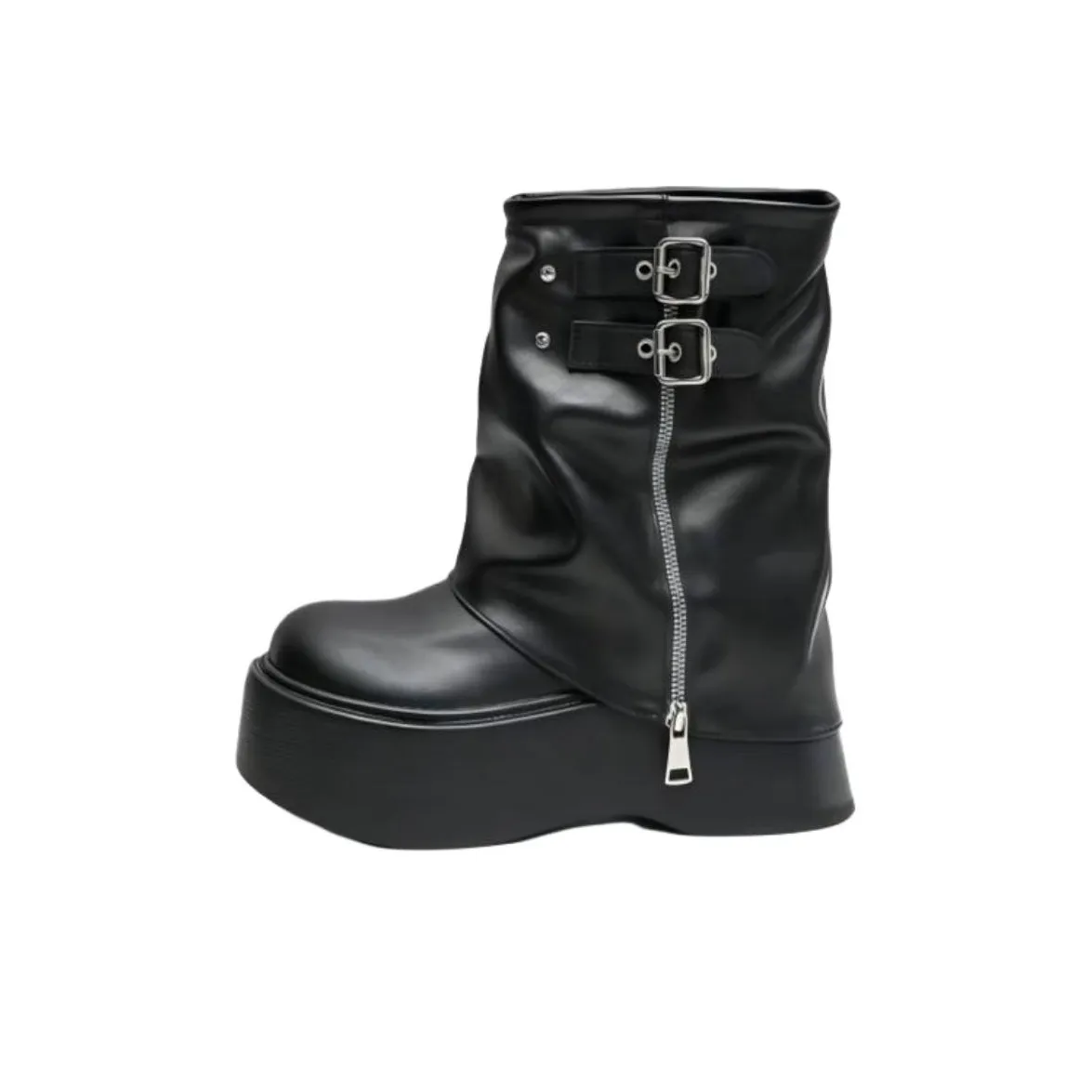 Wuji Короткий Платформа Увеличение Высоты Ботильоны Мартинсы Женские