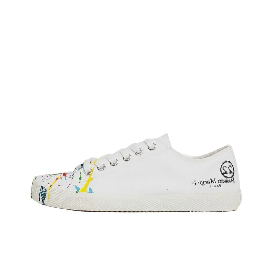 Maison Margiela Tabi Canvas Shoes Women's Low Top White, Multicolor