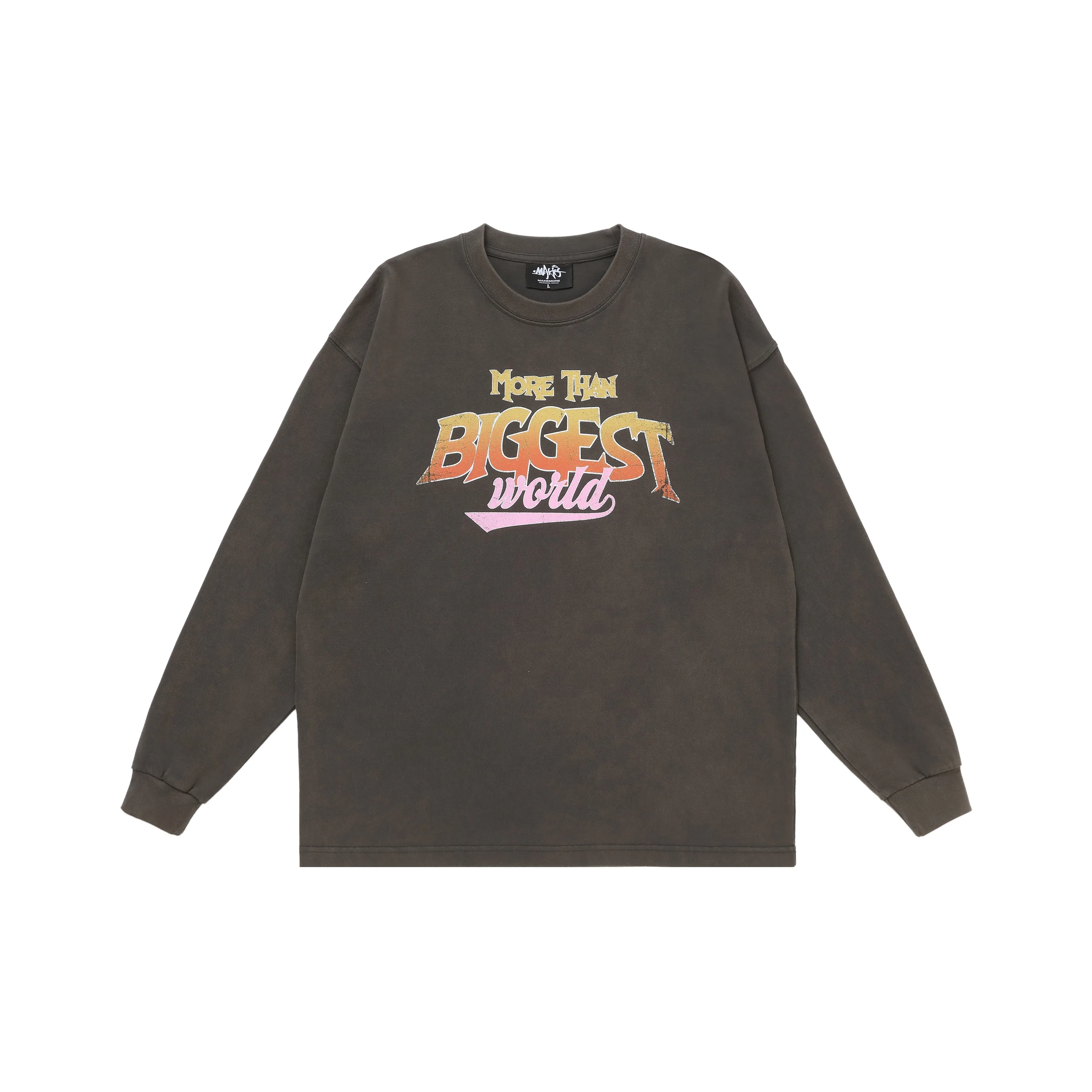 MAKEMOREKMR Длинный рукав Т-рубашка Унисекс