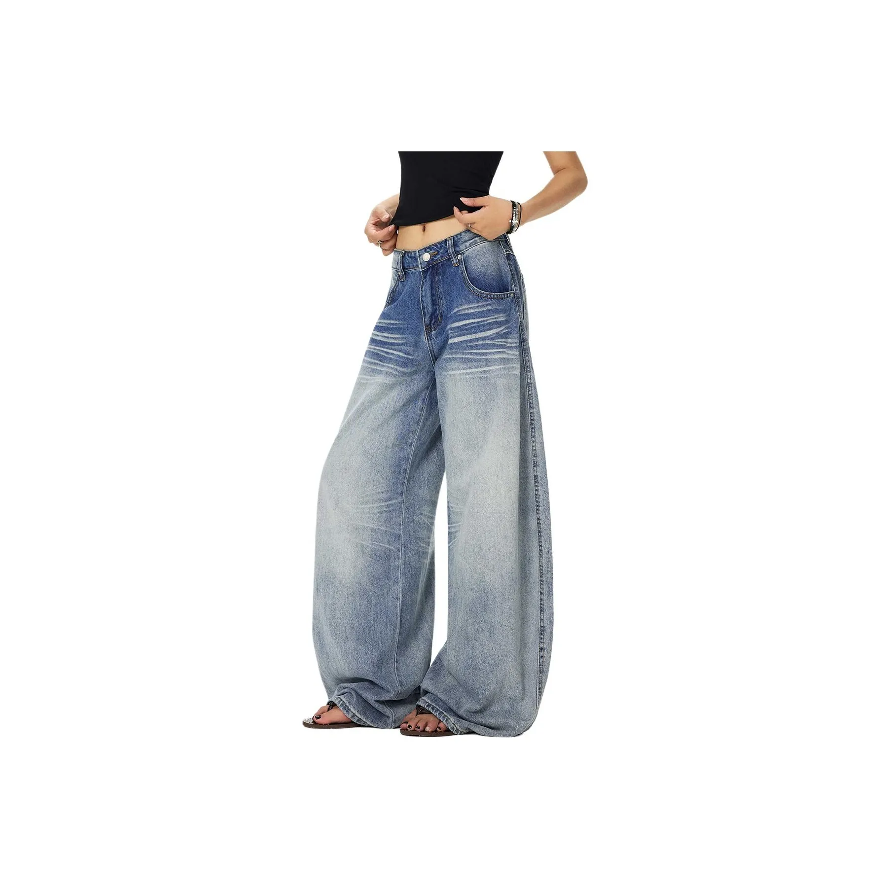 MENING Светло-синие женские джинсы